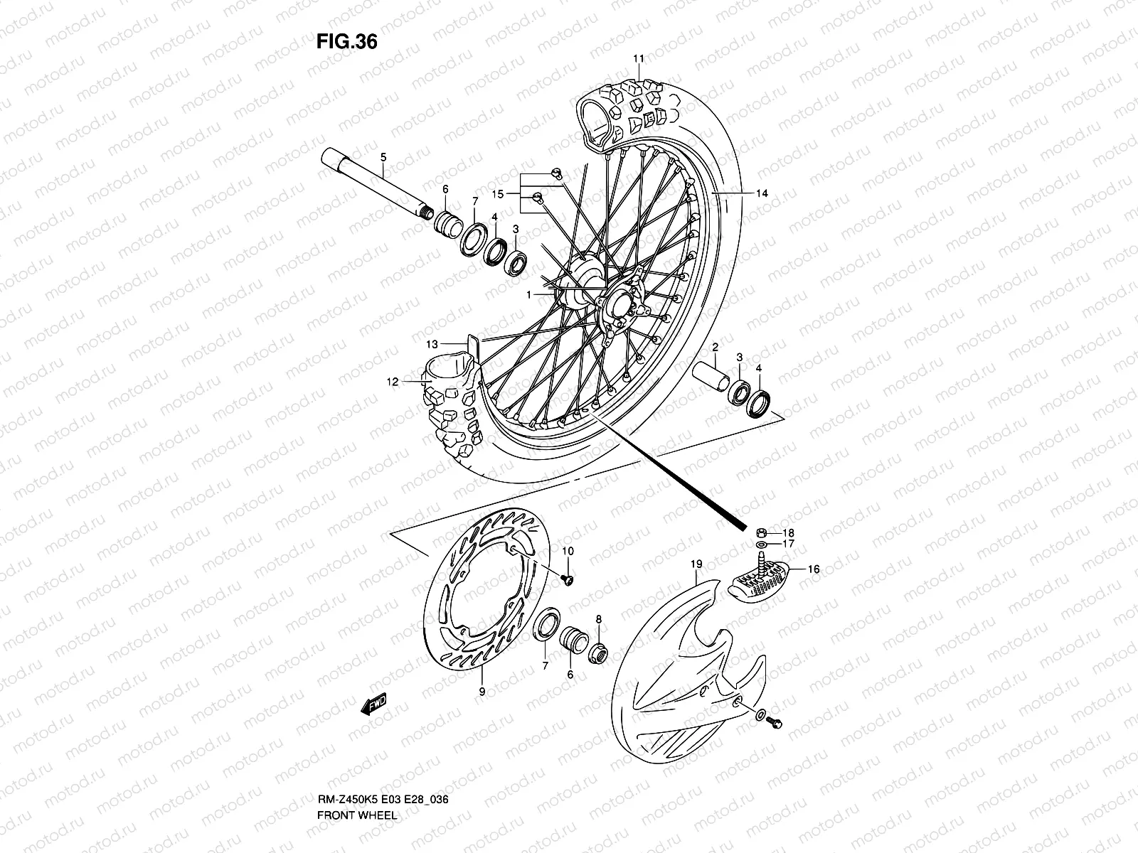 36 - FRONT WHEEL