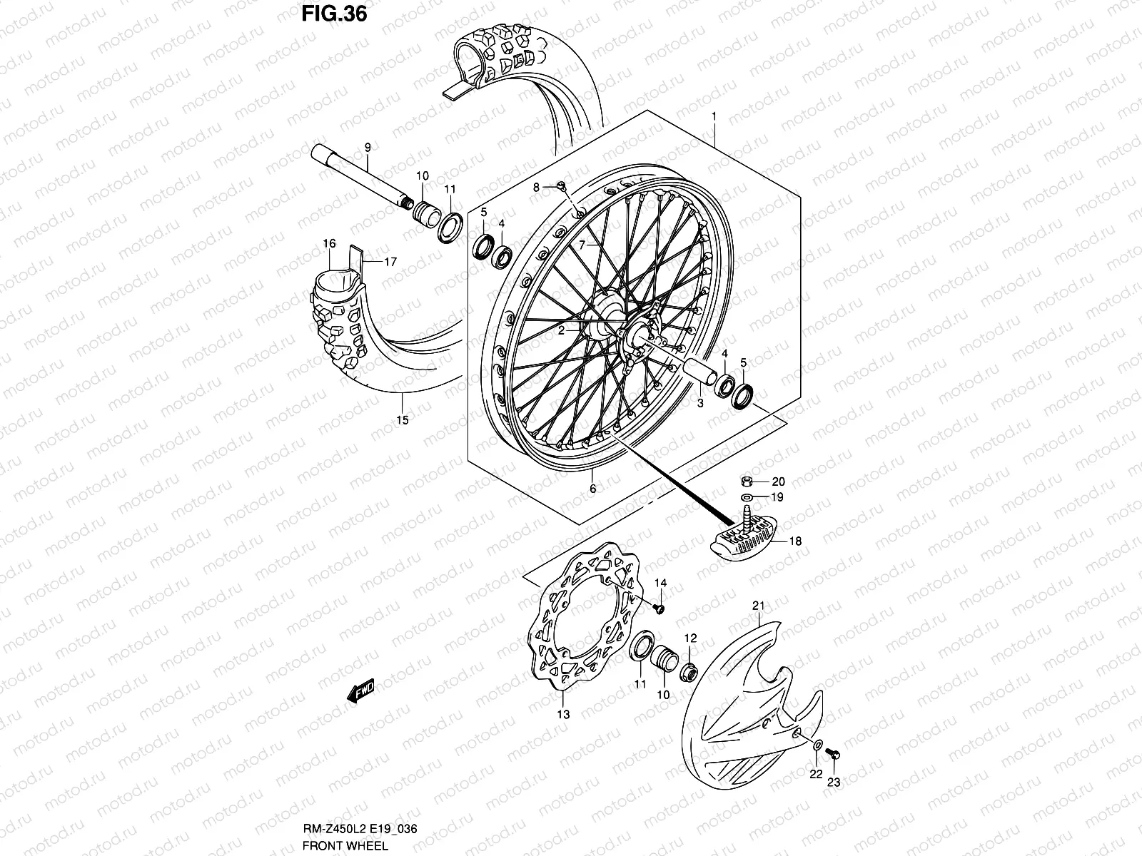 36 - FRONT WHEEL