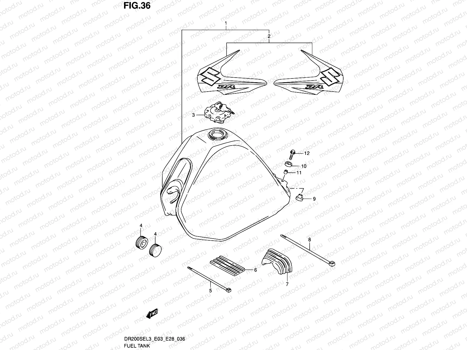 36 - FUEL TANK (DR200SEL3 E03)