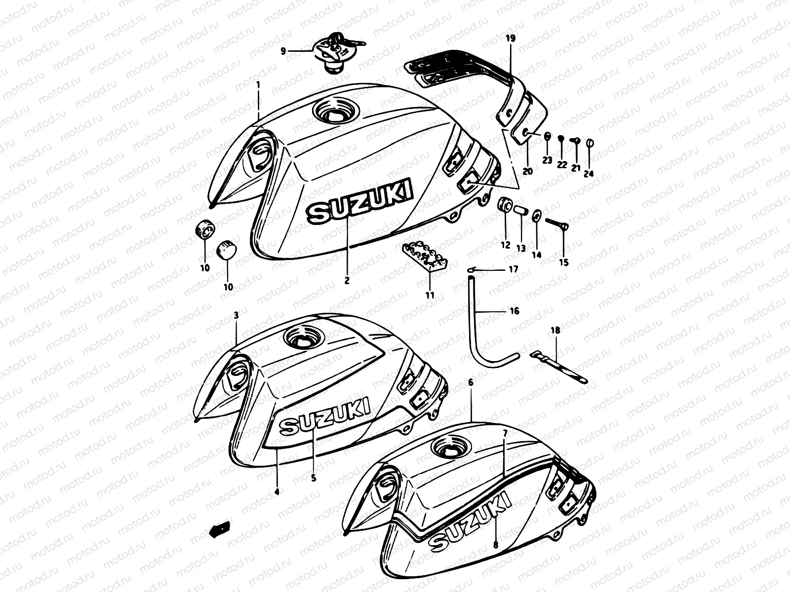 36 - FUEL TANK (GSX1100EE/EF/EG)