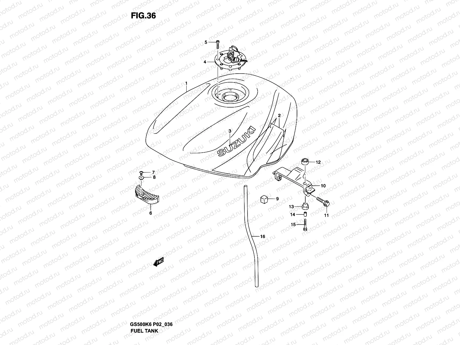 36 - FUEL TANK (MODEL K3)