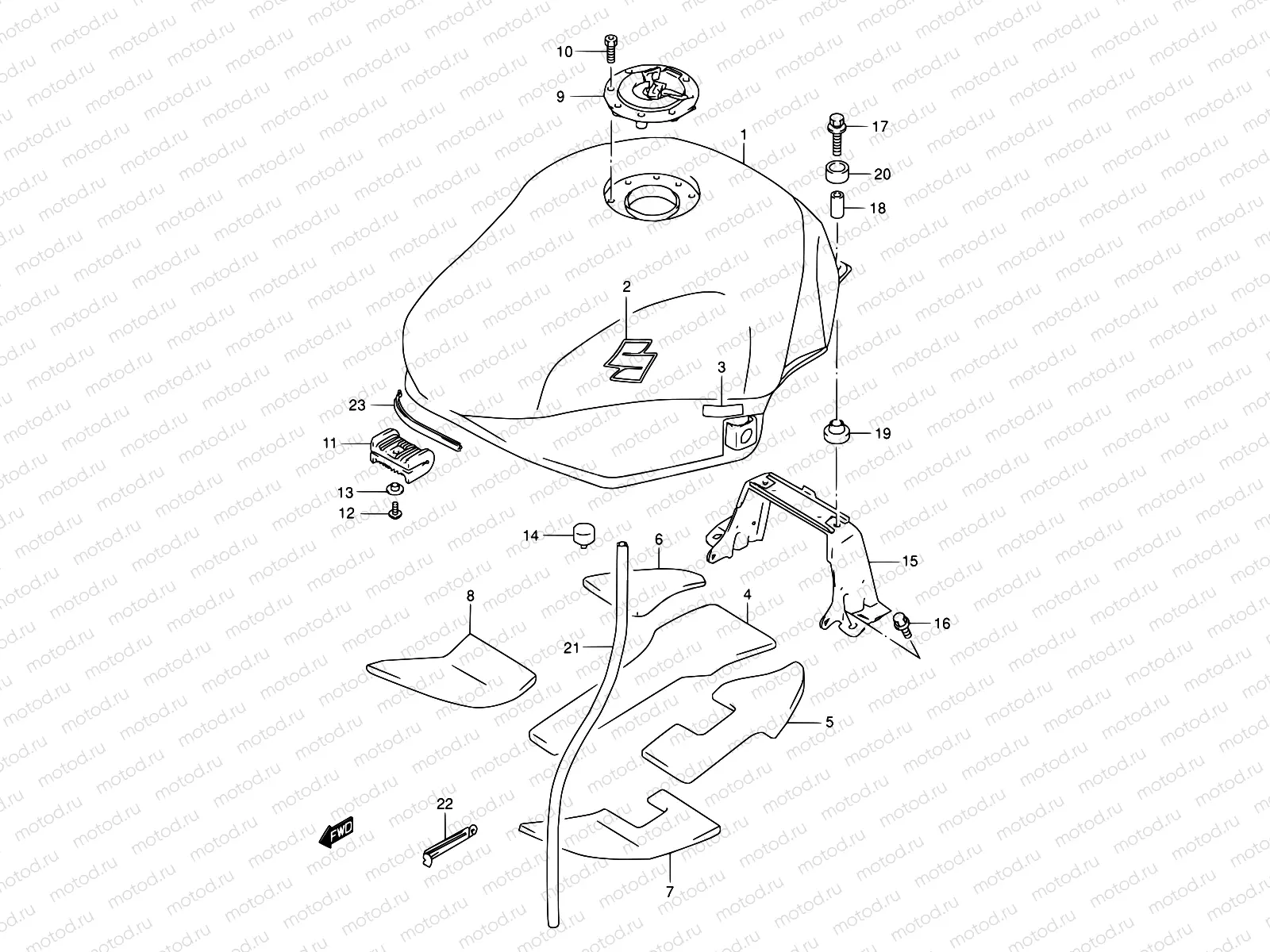 36 - FUEL TANK (MODEL K4)