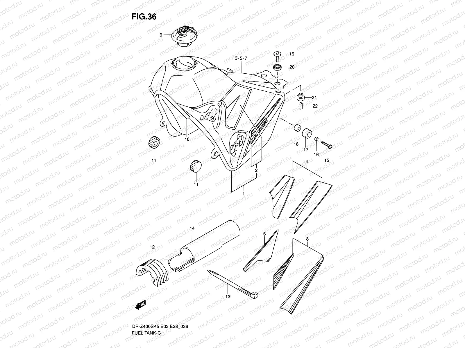 36 - FUEL TANK (MODEL K5/K6/K7/K8)