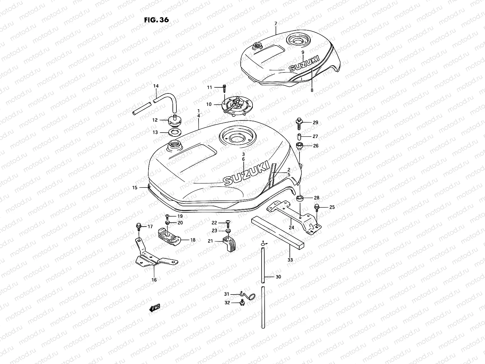 36 - FUEL TANK (MODEL N)