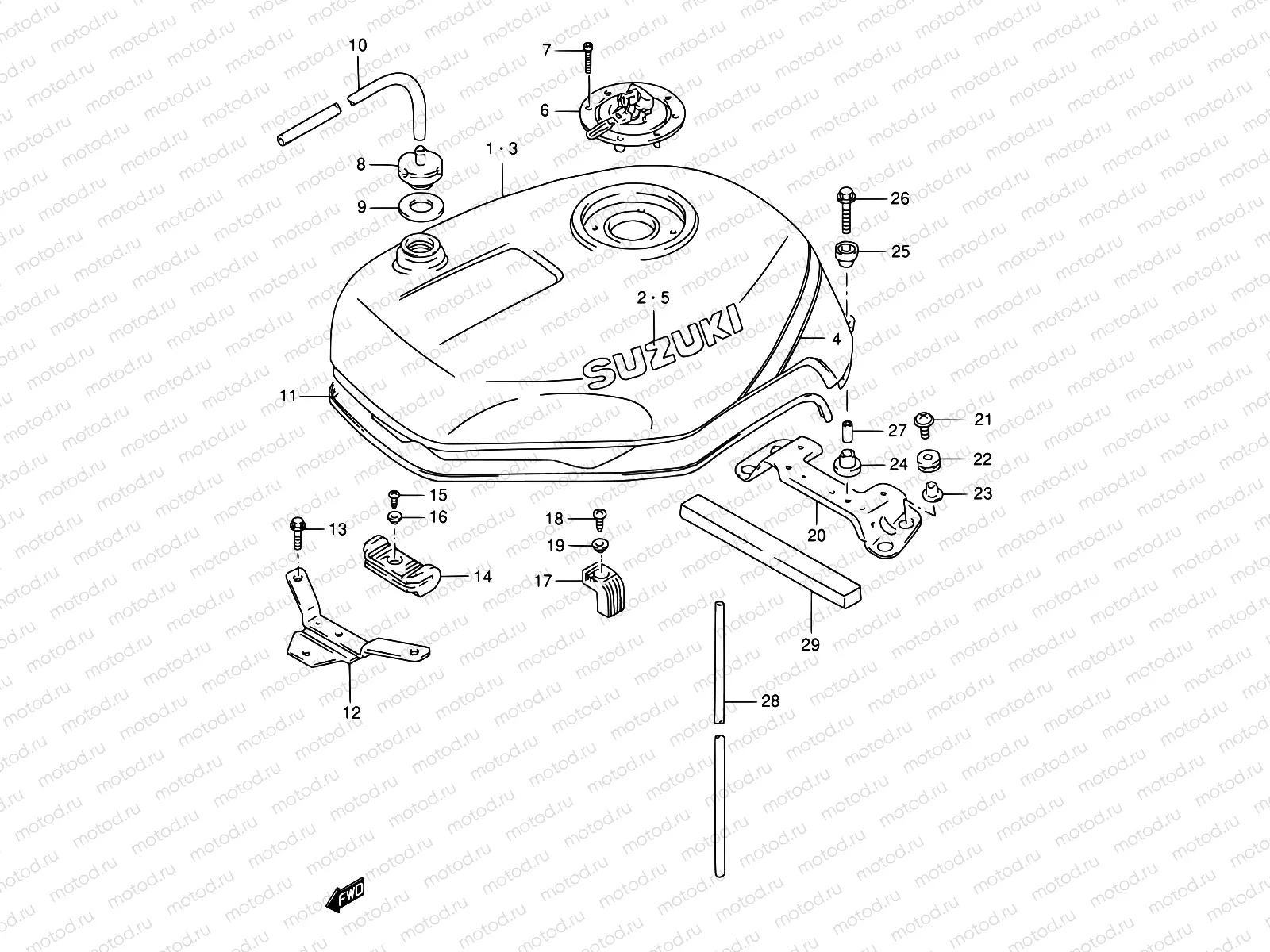 36 - FUEL TANK (MODEL P)