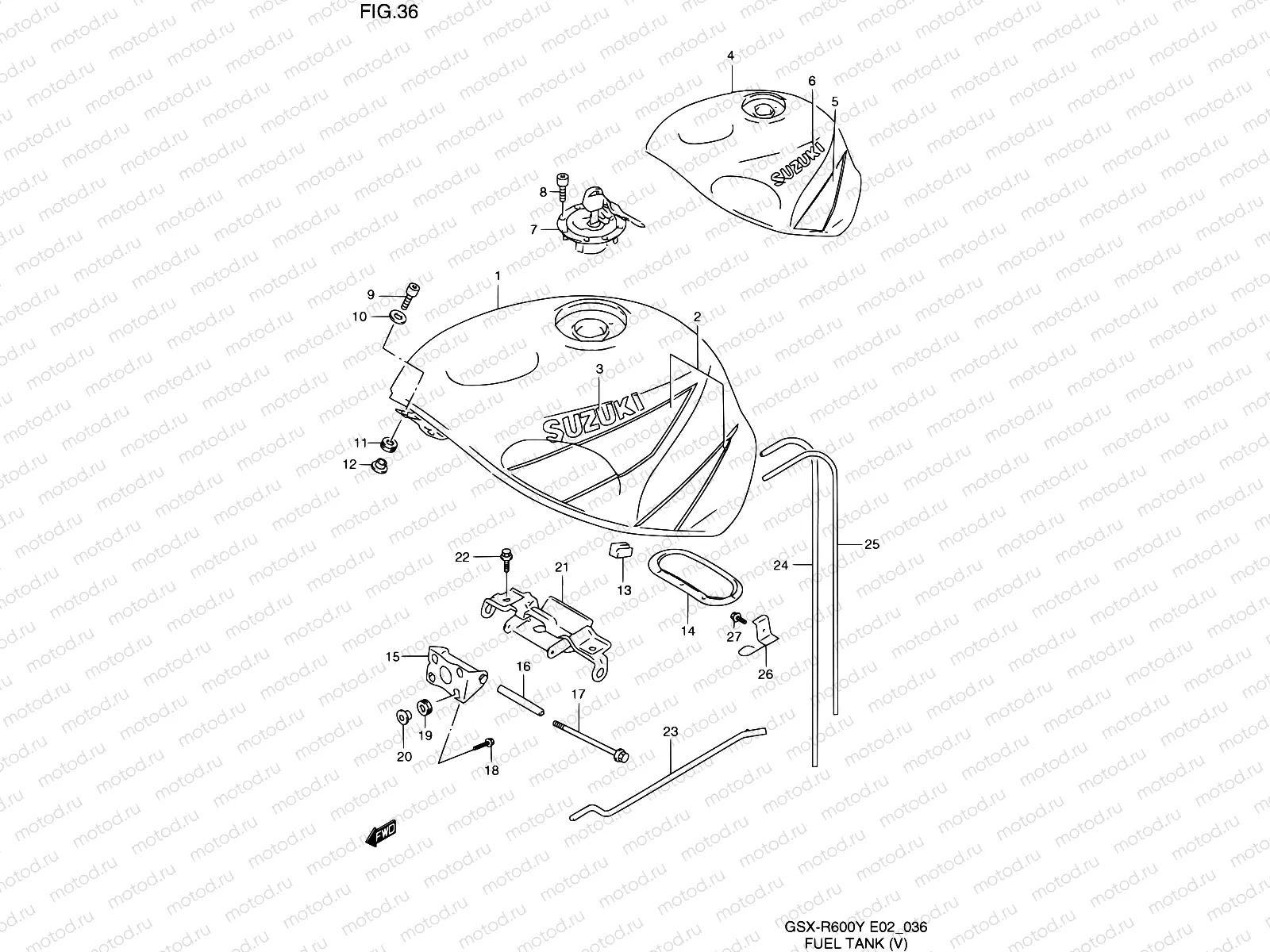 36 - FUEL TANK (MODEL V)