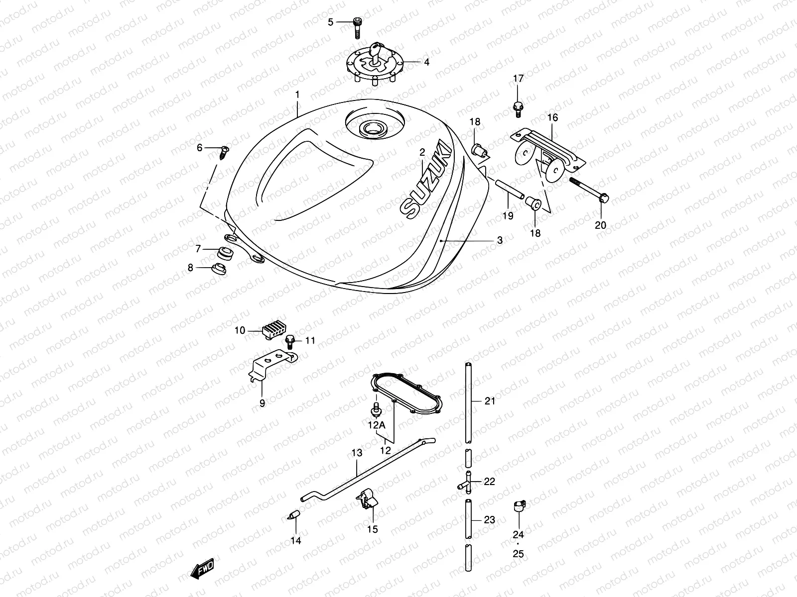 36 - FUEL TANK (MODEL W)