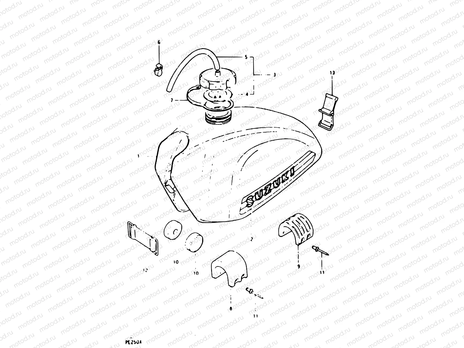 36 - FUEL TANK (PE250X E02)