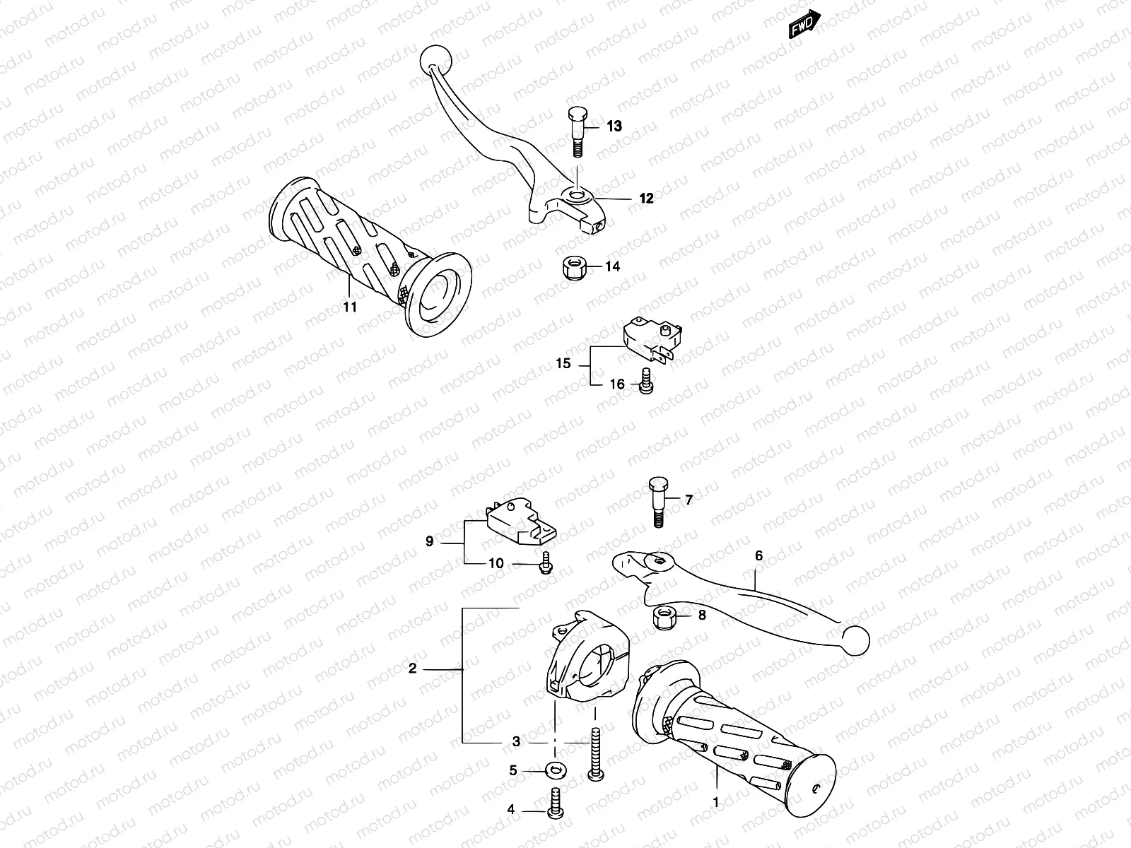 36 - HANDLE GRIP (MODEL AY50W)