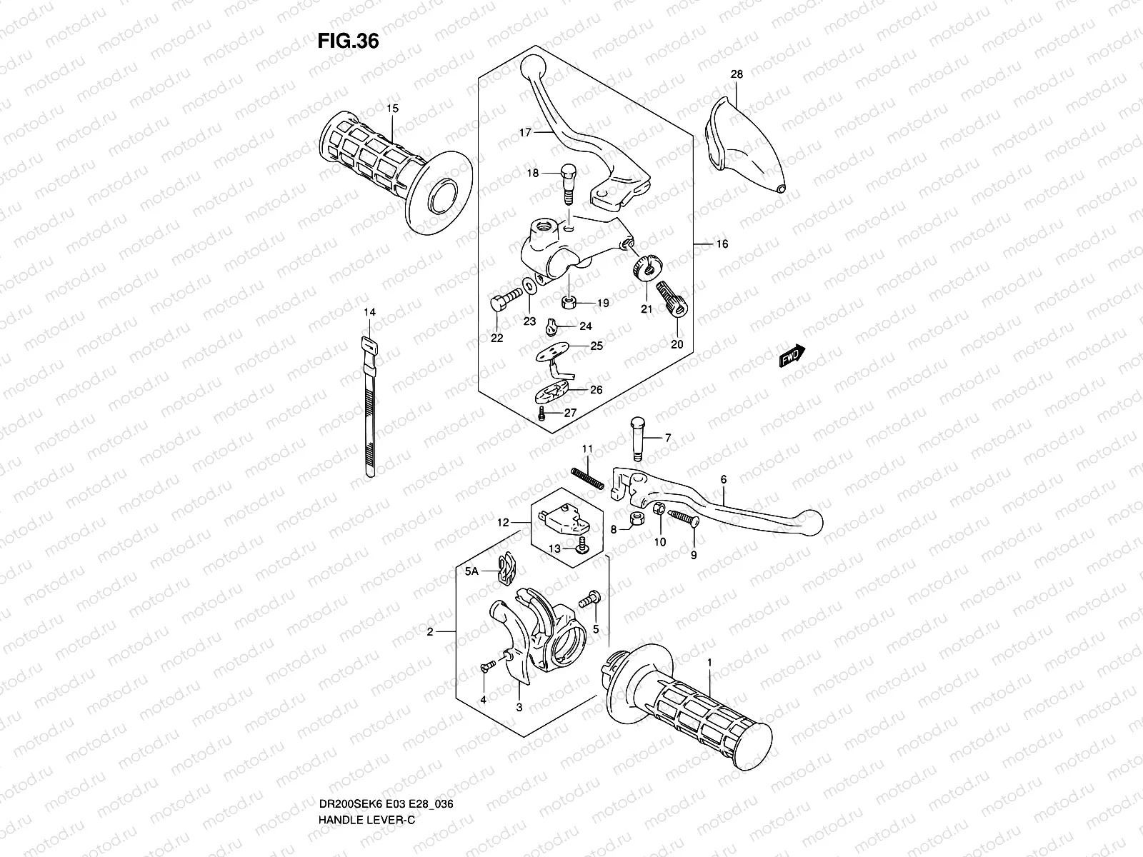 36 - HANDLE LEVER (MODEL K6/K7/K8/K9)