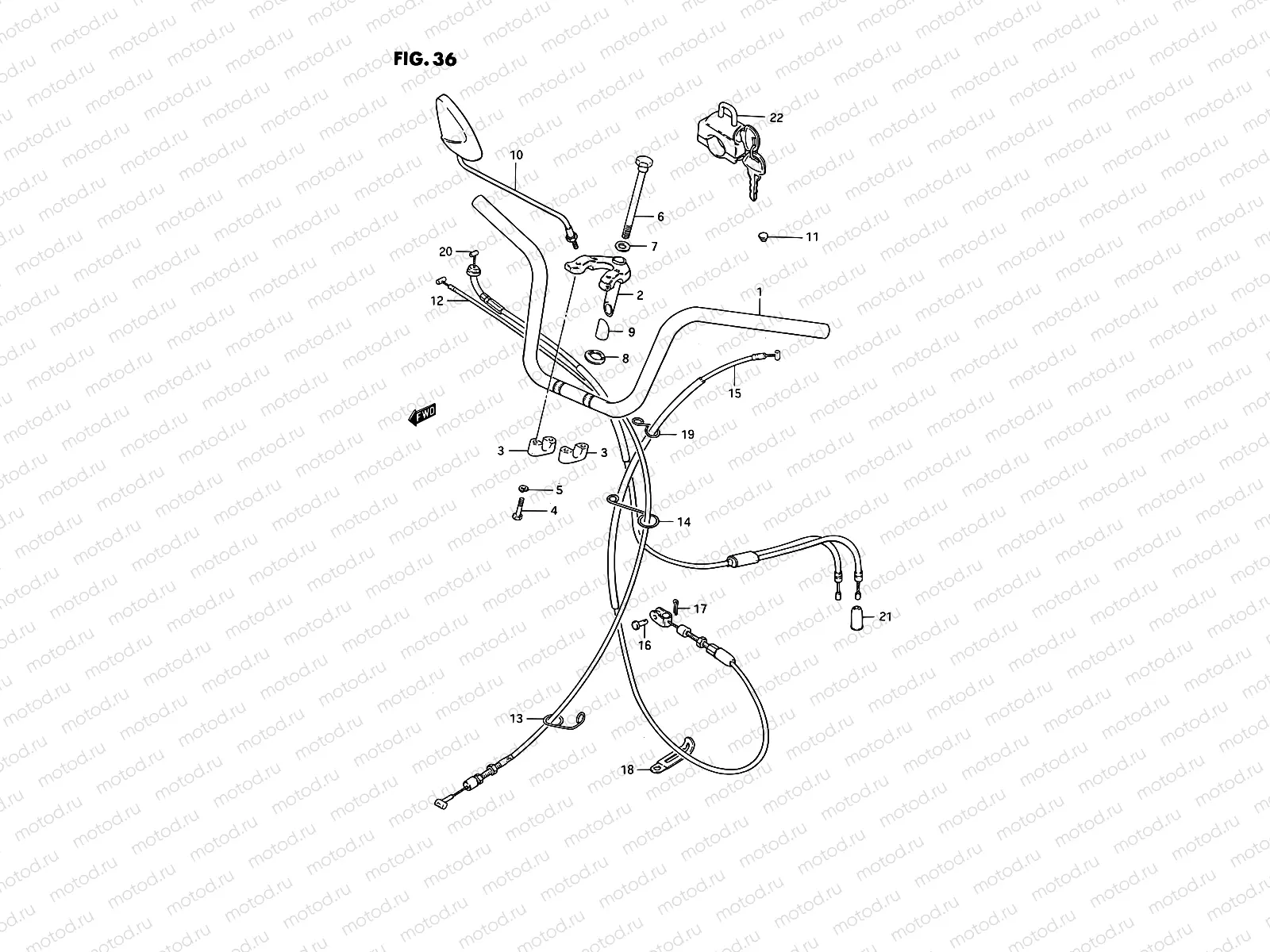 36 - HANDLEBAR (E43)