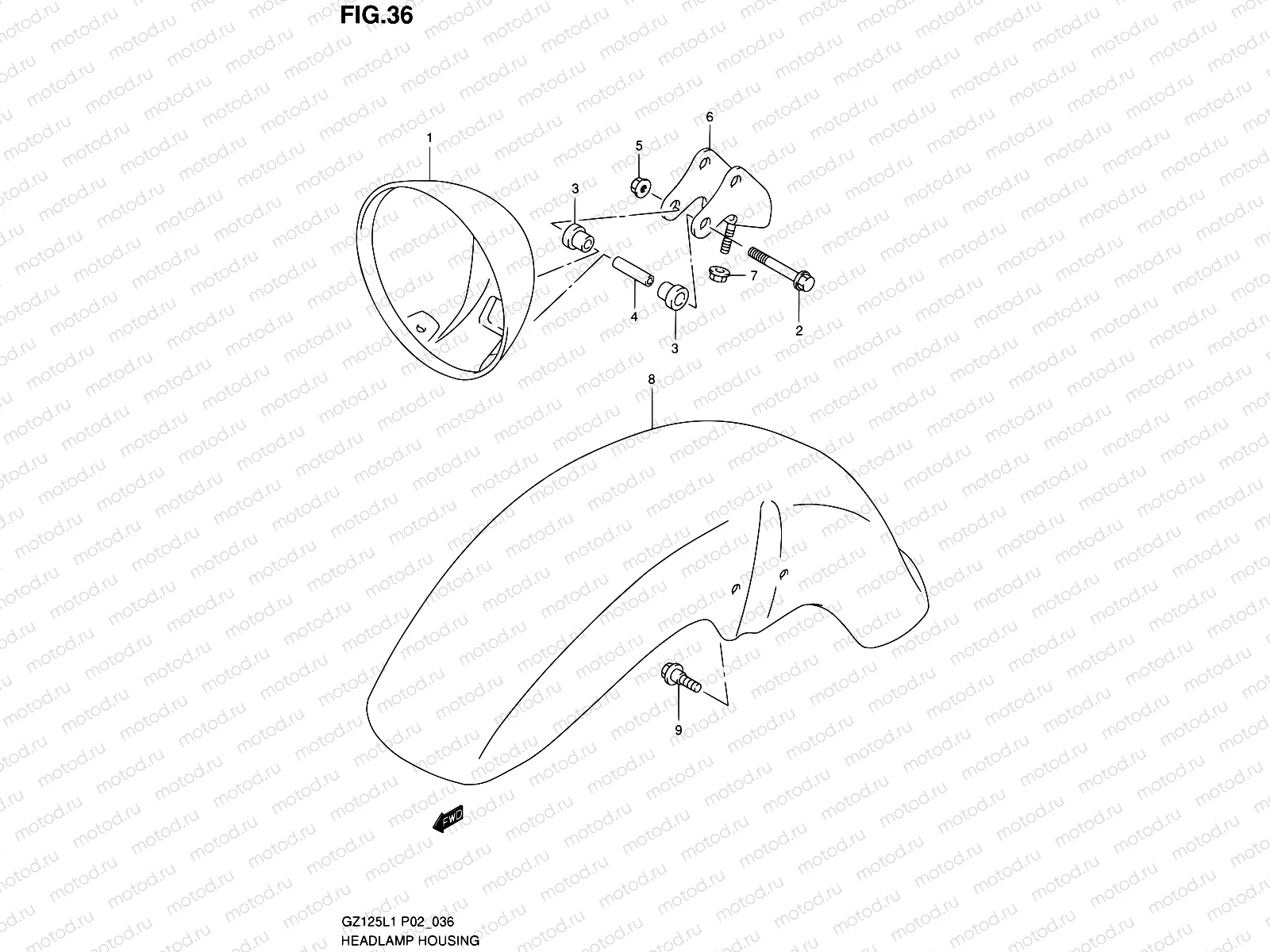 36 - HEADLAMP HOUSING