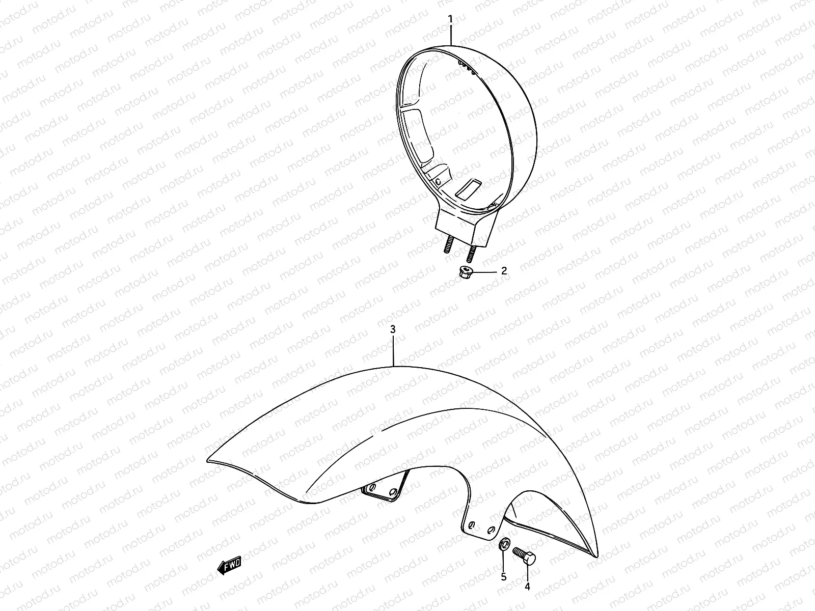 36 - HEADLAMP HOUSING - FRONT FENDER