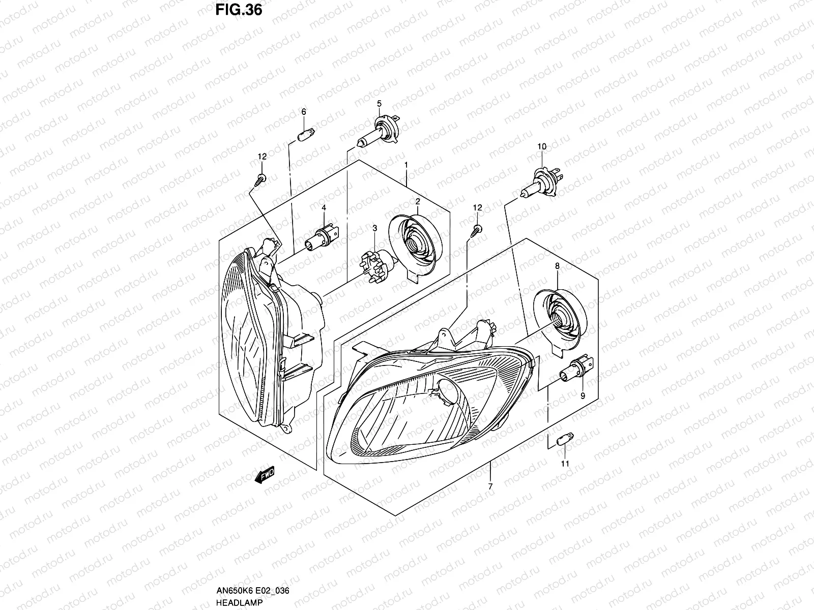 36 - HEADLAMP (NOTE)