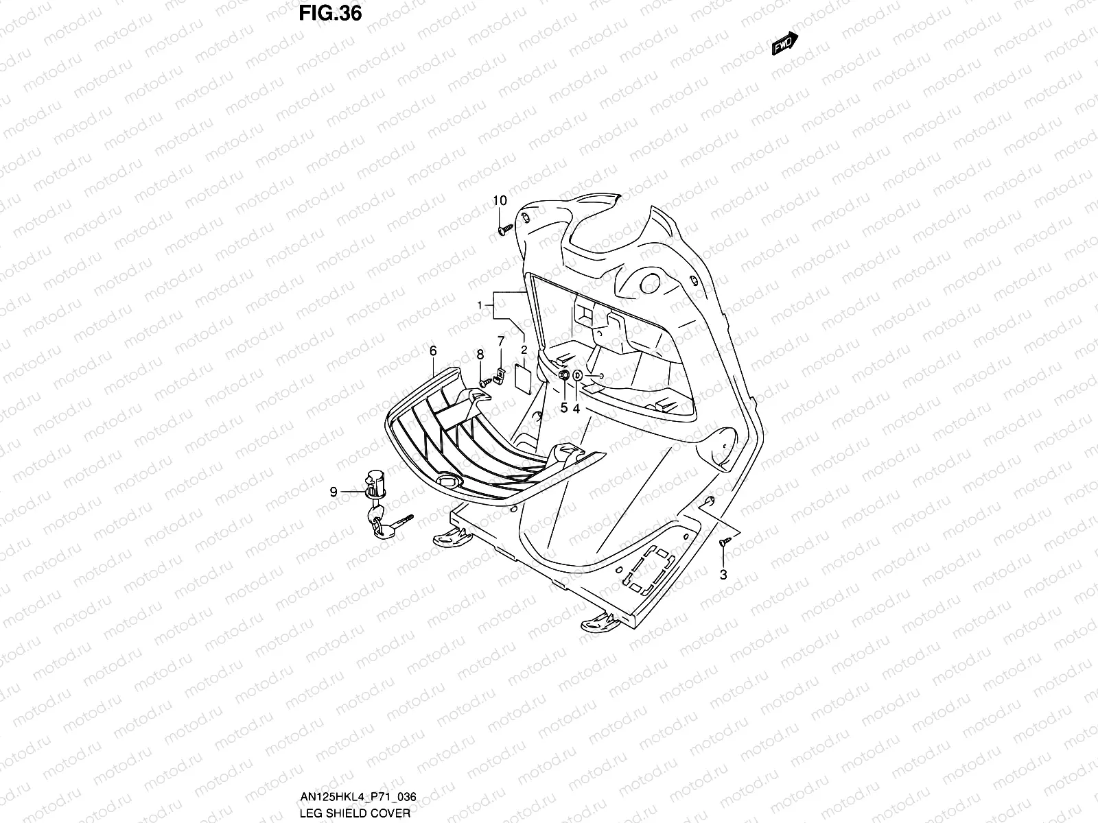 36 - LEG SHIELD COVER