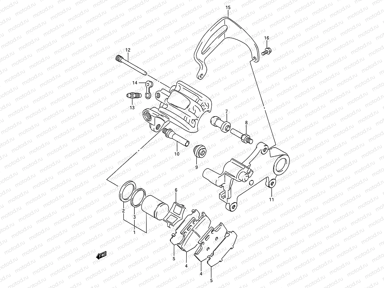 36 - REAR CALIPERS (MODEL K)