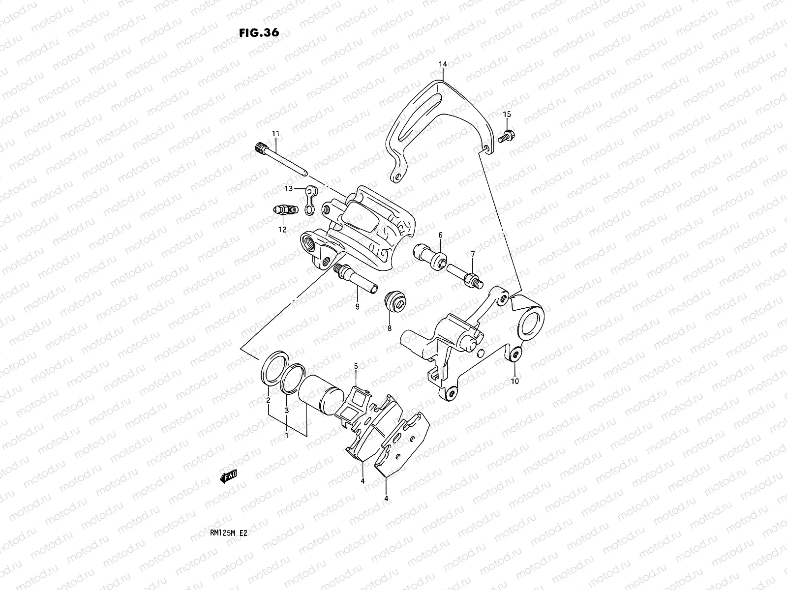 36 - REAR CALIPERS (MODEL K)