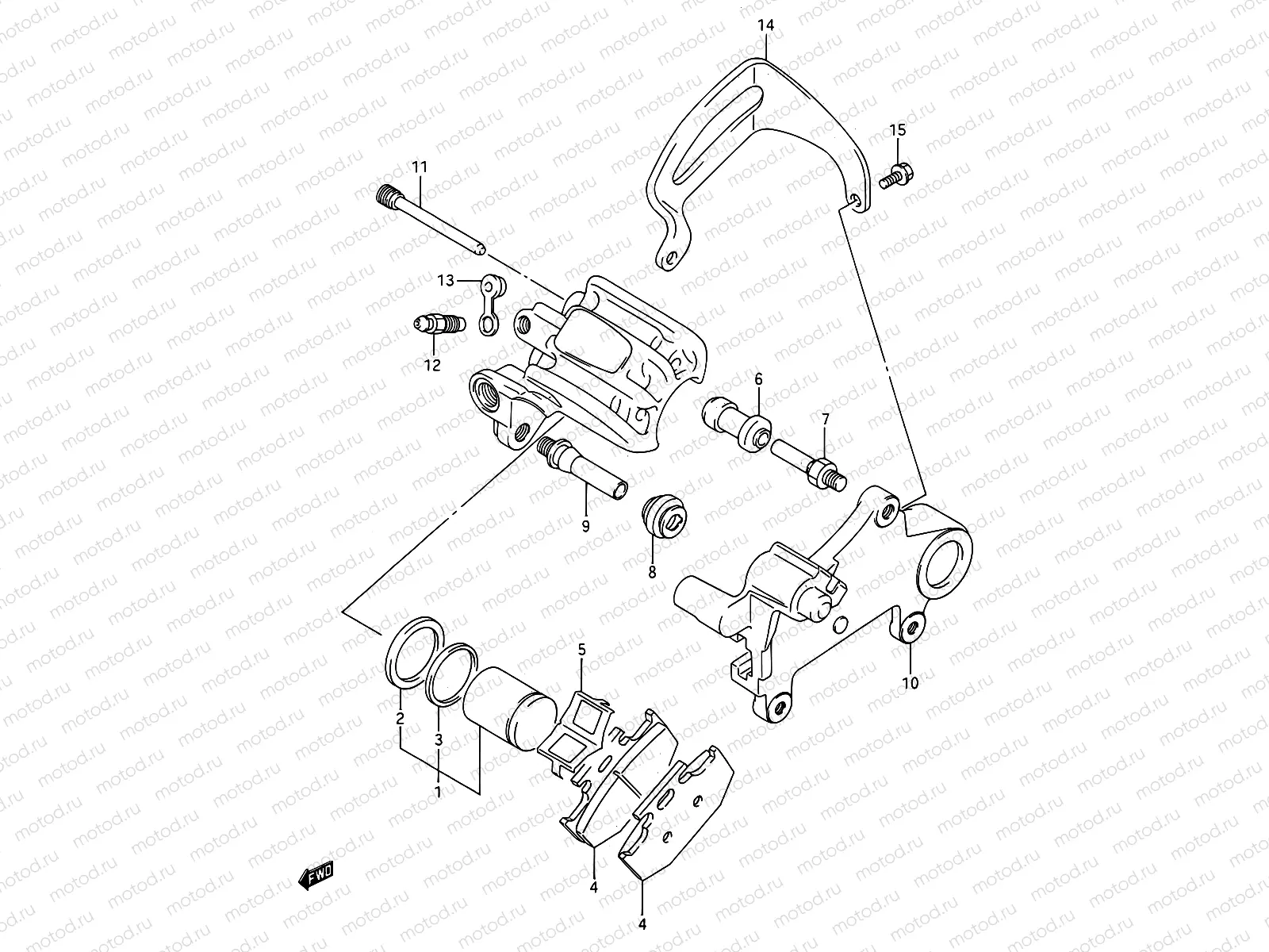 36 - REAR CALIPERS (MODEL K)