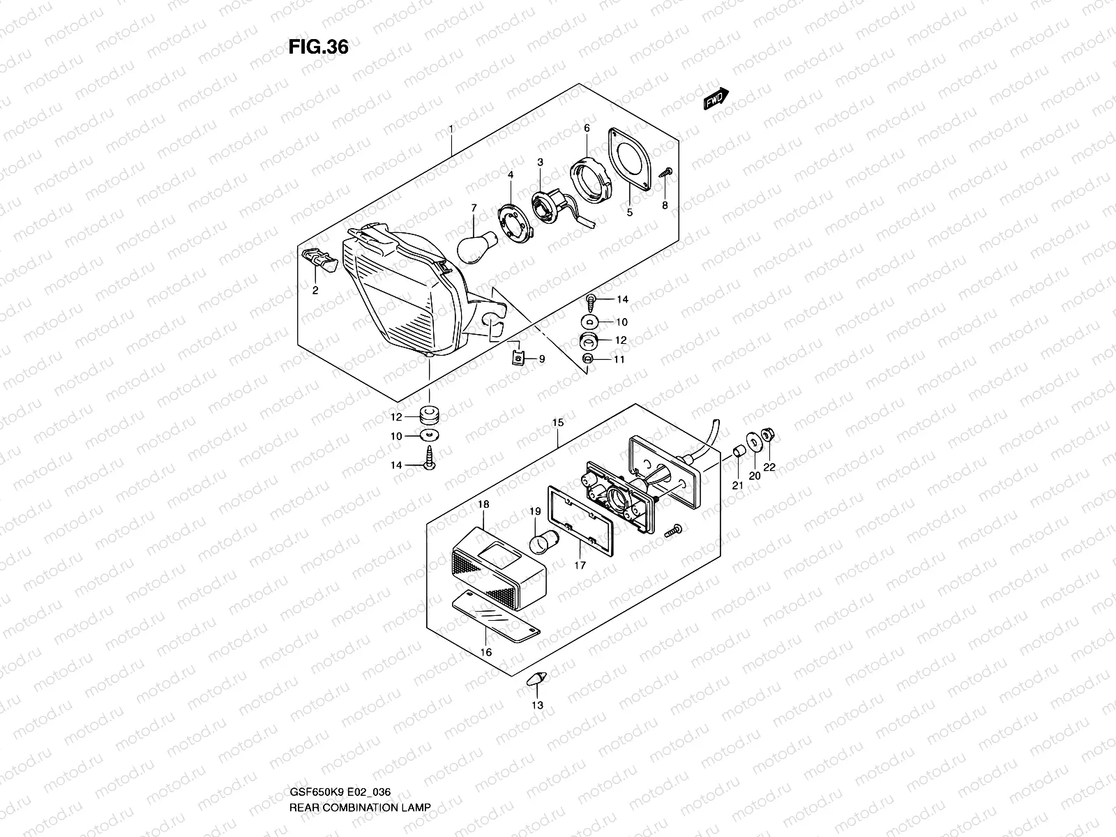 36 - REAR COMBINATION LAMP
