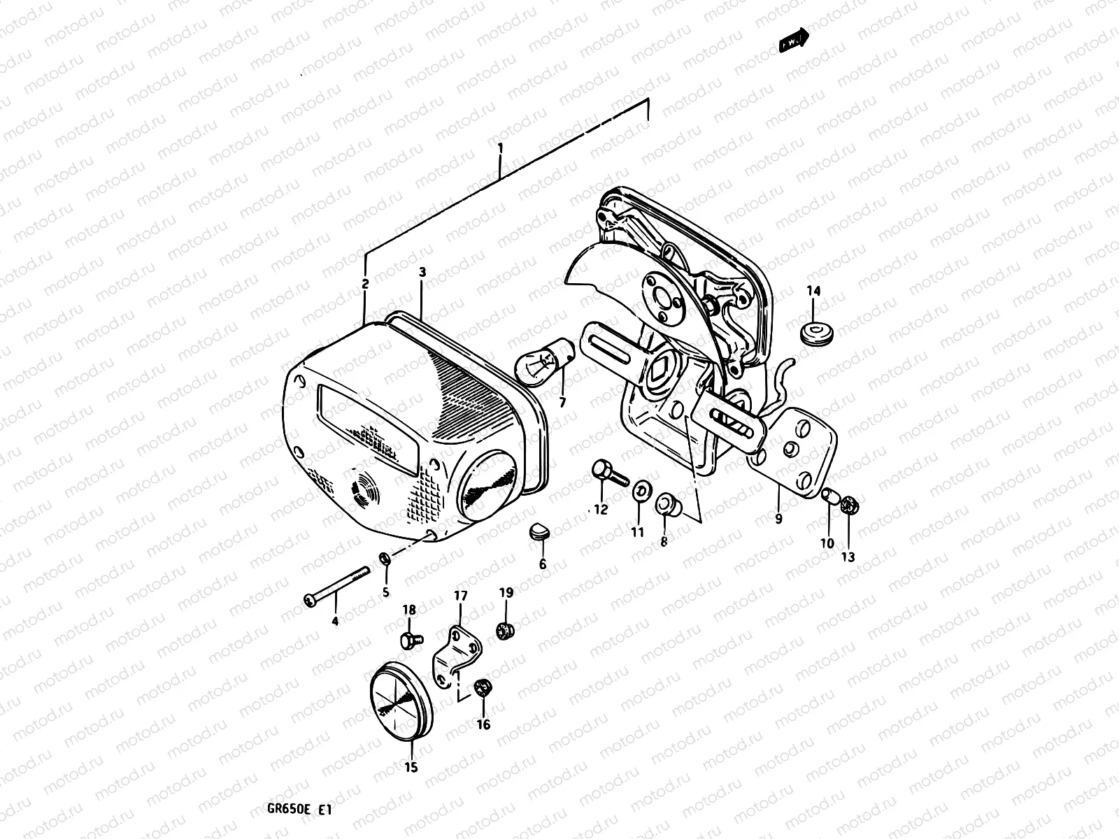 36 - REAR COMBINATION LAMP (E22)