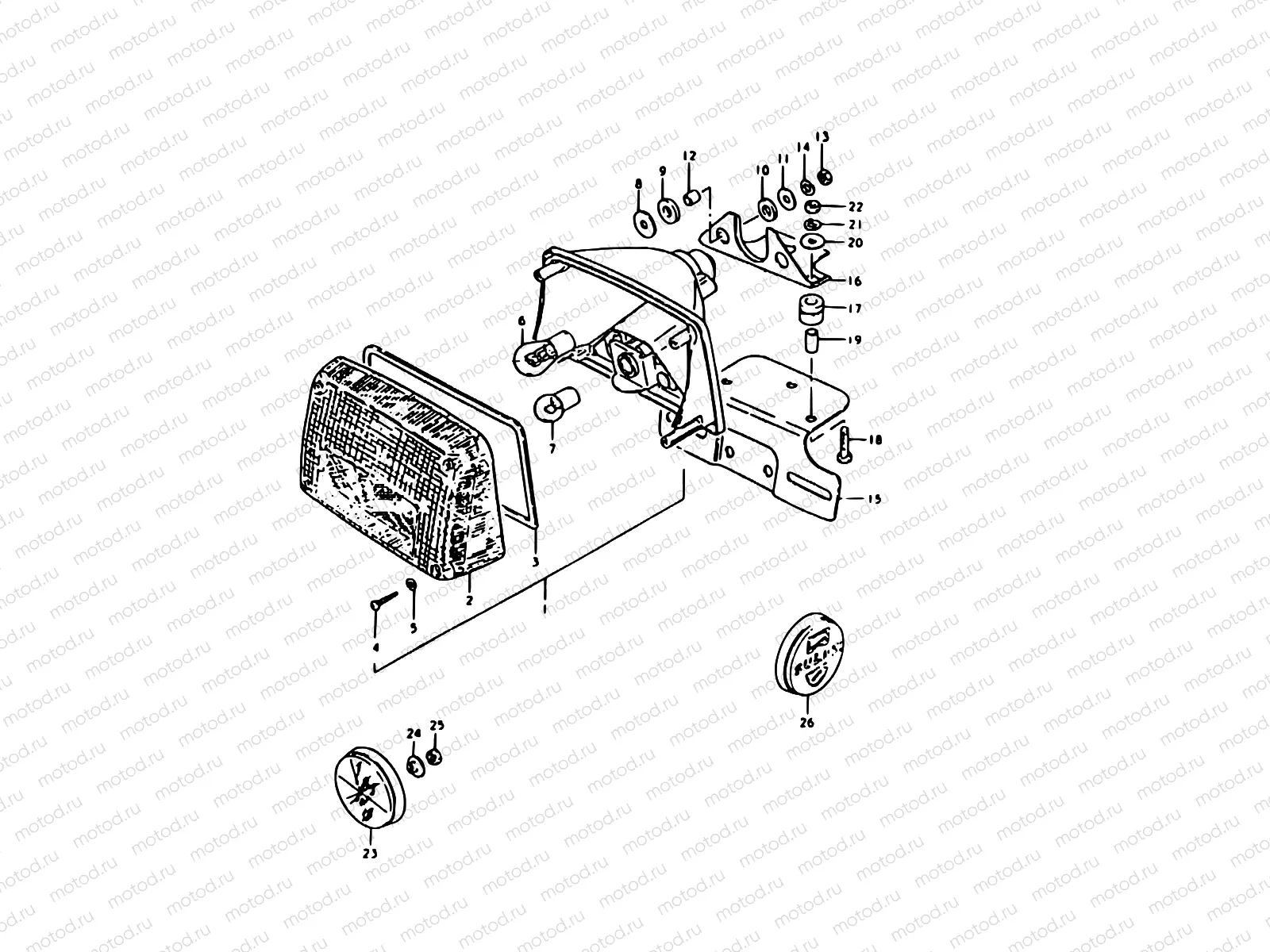 36 - REAR COMBINATION LAMP (E22, E26)