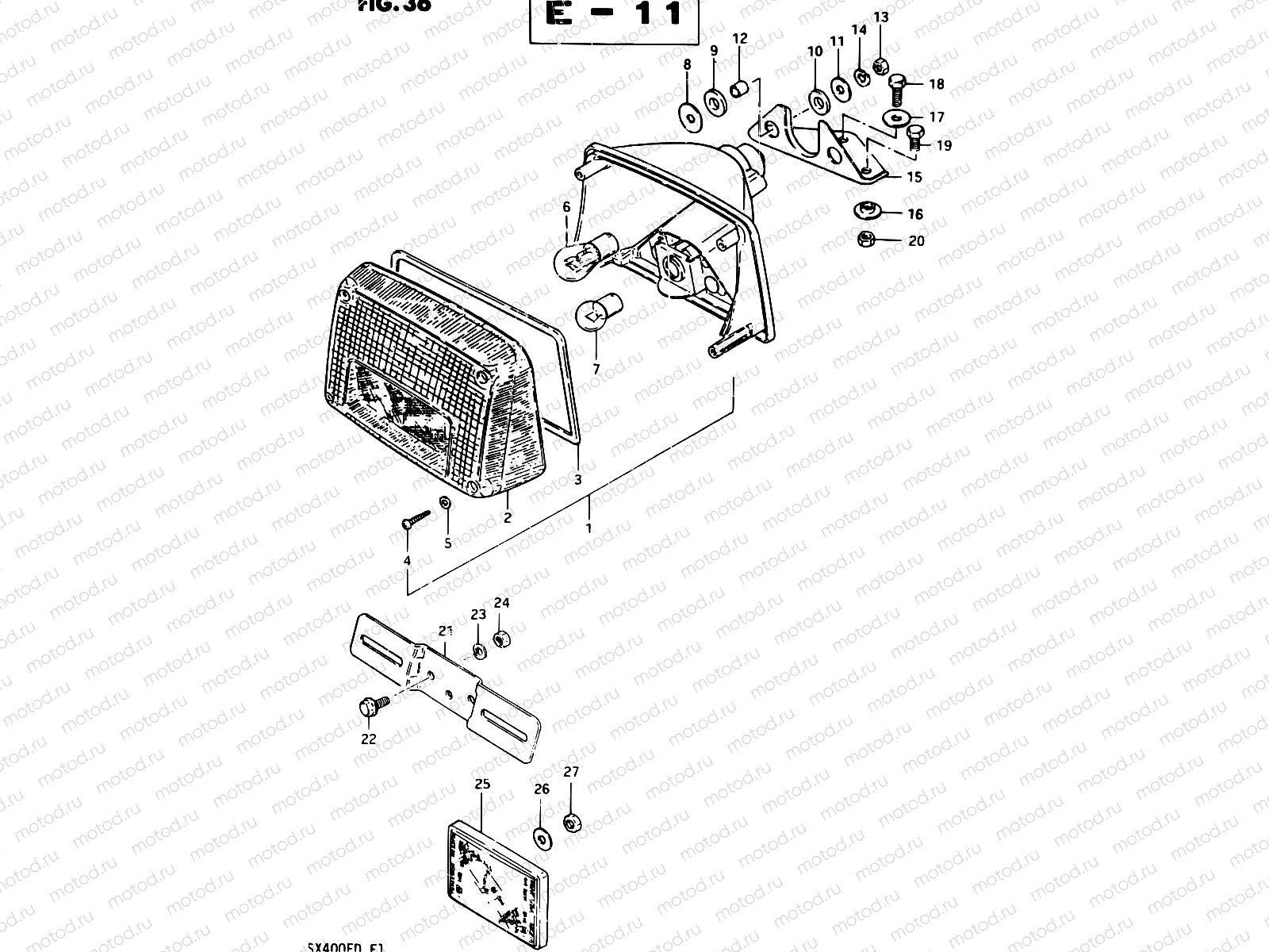 36 - REAR COMBINATION LAMP (E25)