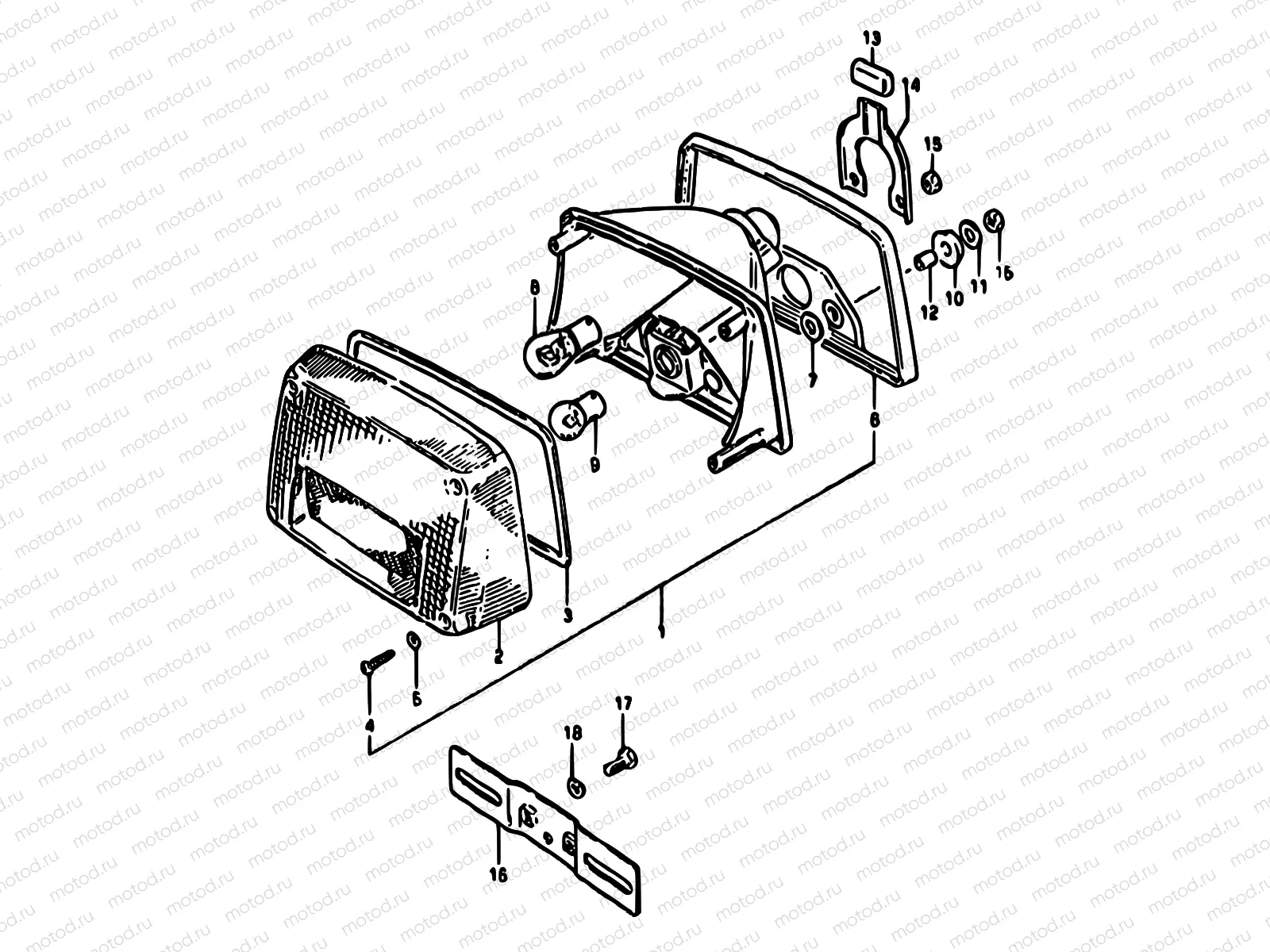 36 - REAR COMBINATION LAMP (E34)