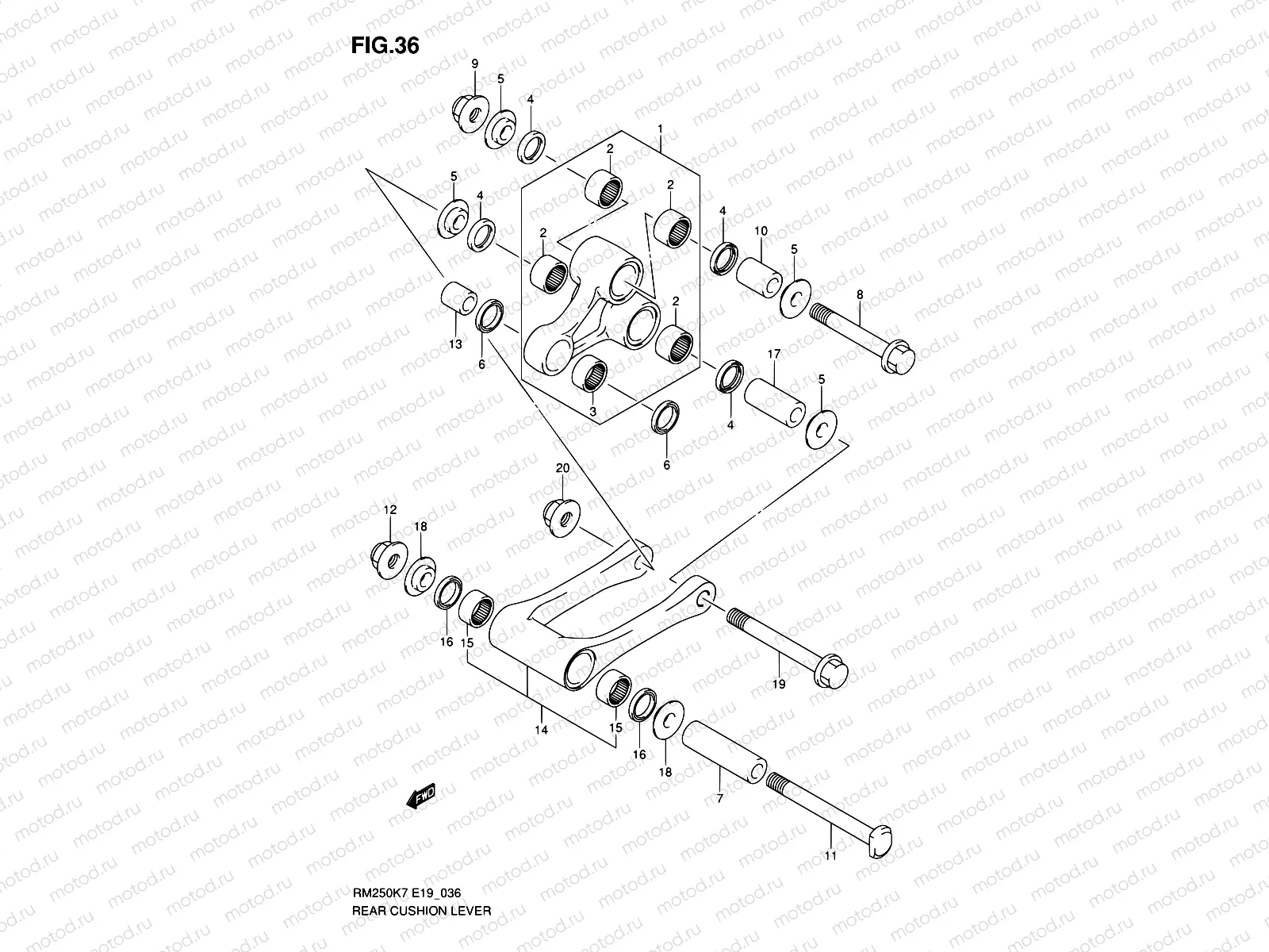 36 - REAR CUSHION LEVER