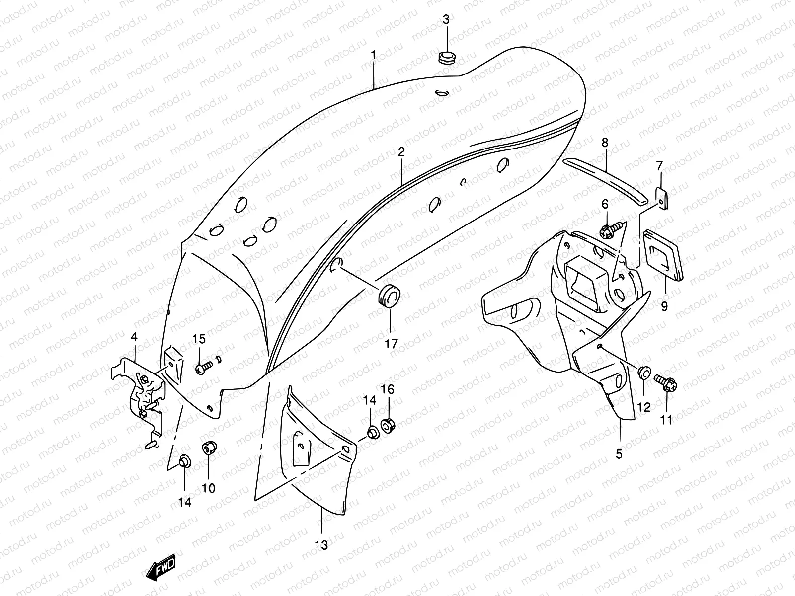 36 - REAR FENDER (MODEL X)