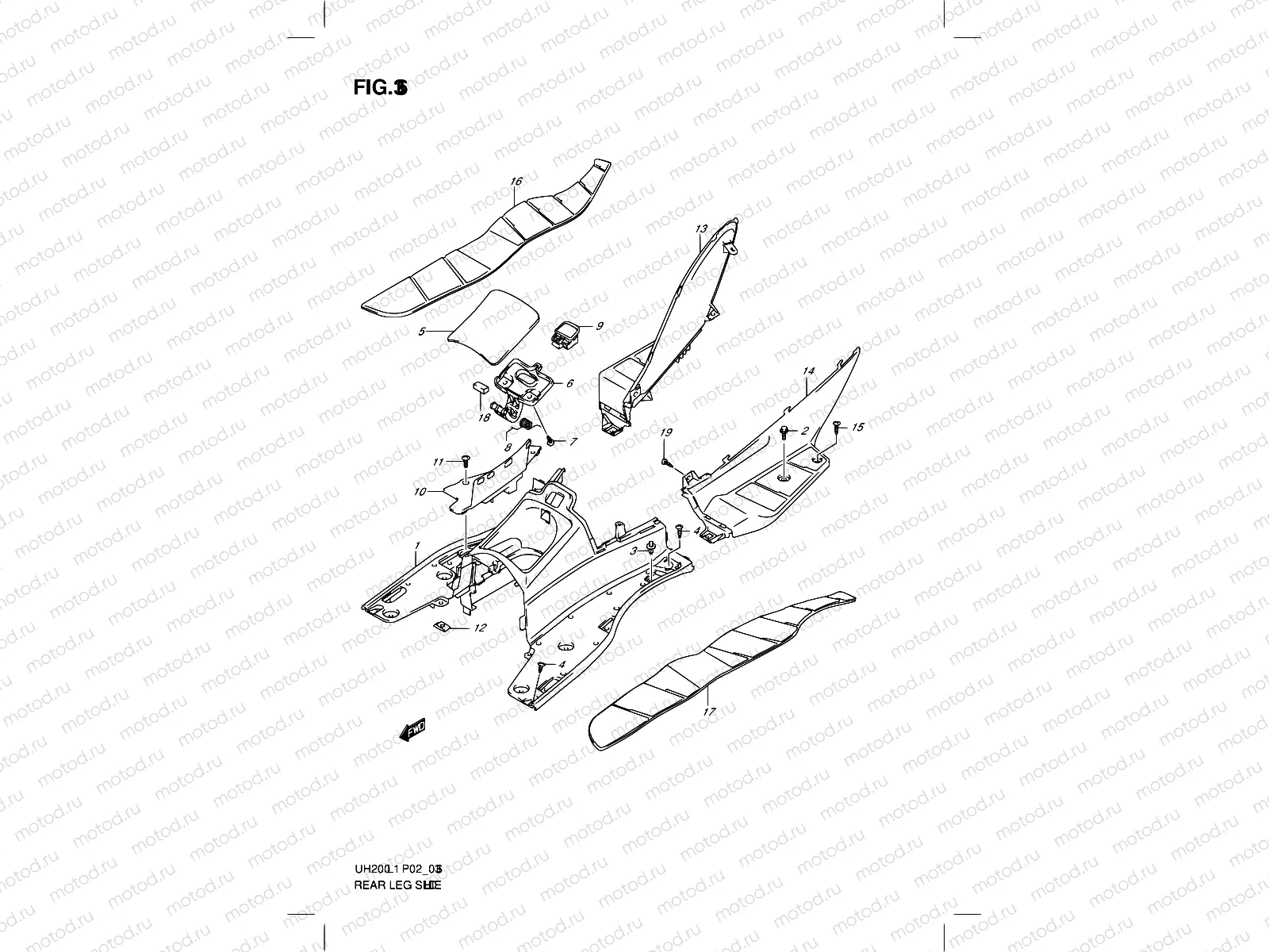 36 - REAR LEG SHIELD