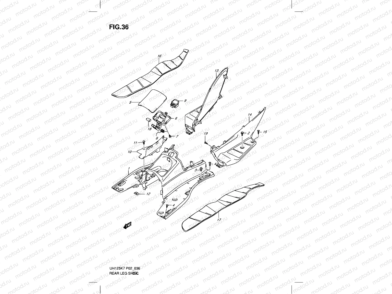 36 - REAR LEG SHIELD