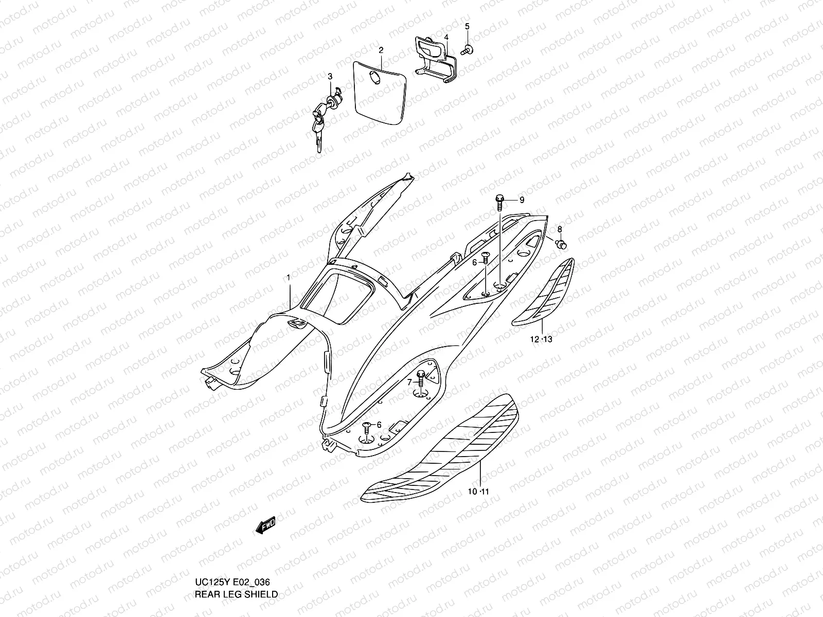 36 - REAR LEG SHIELD