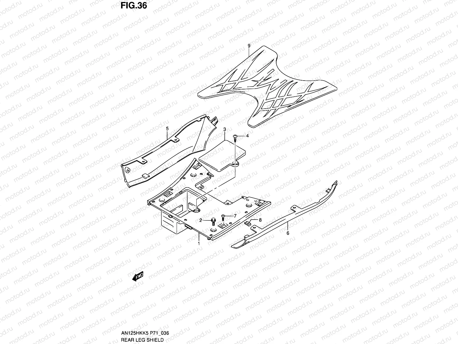 36 - REAR LEG SHIELD