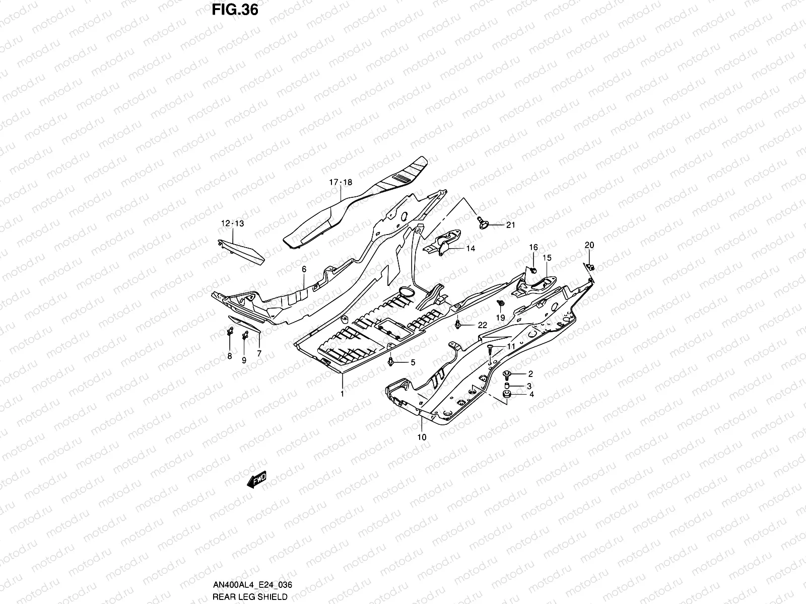 36 - REAR LEG SHIELD