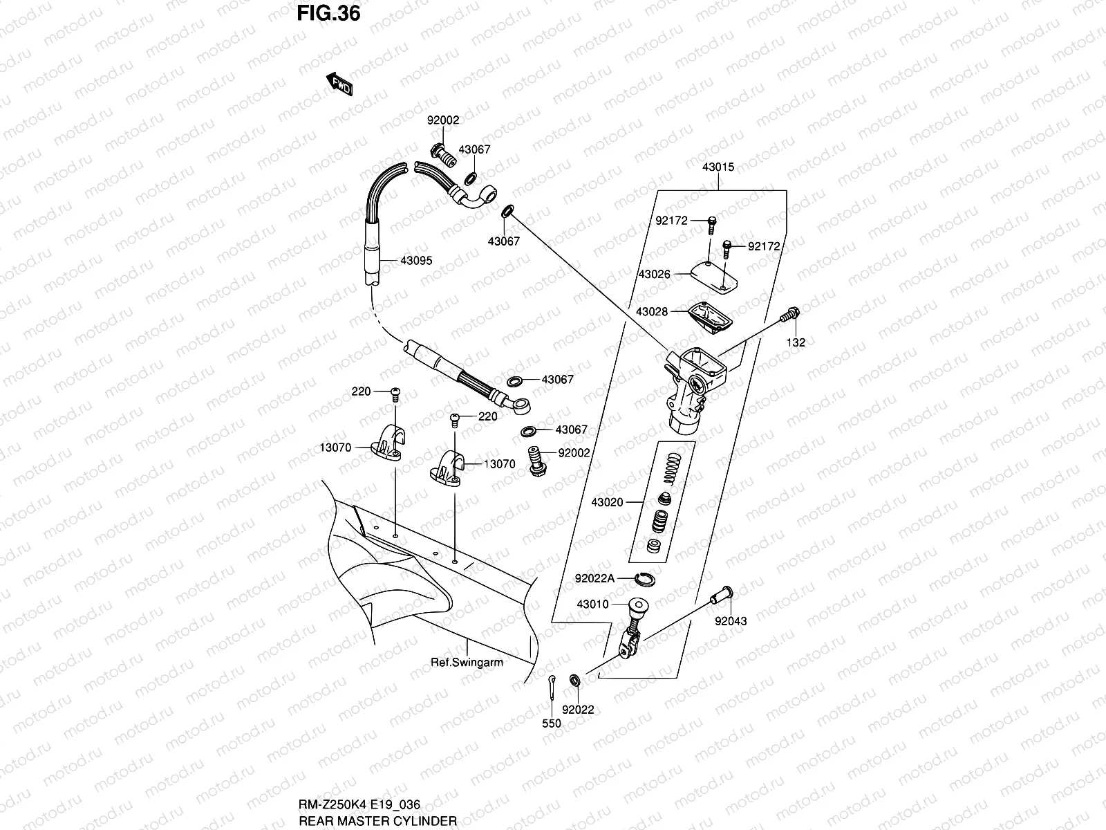 36 - REAR MASTER CYLINDER