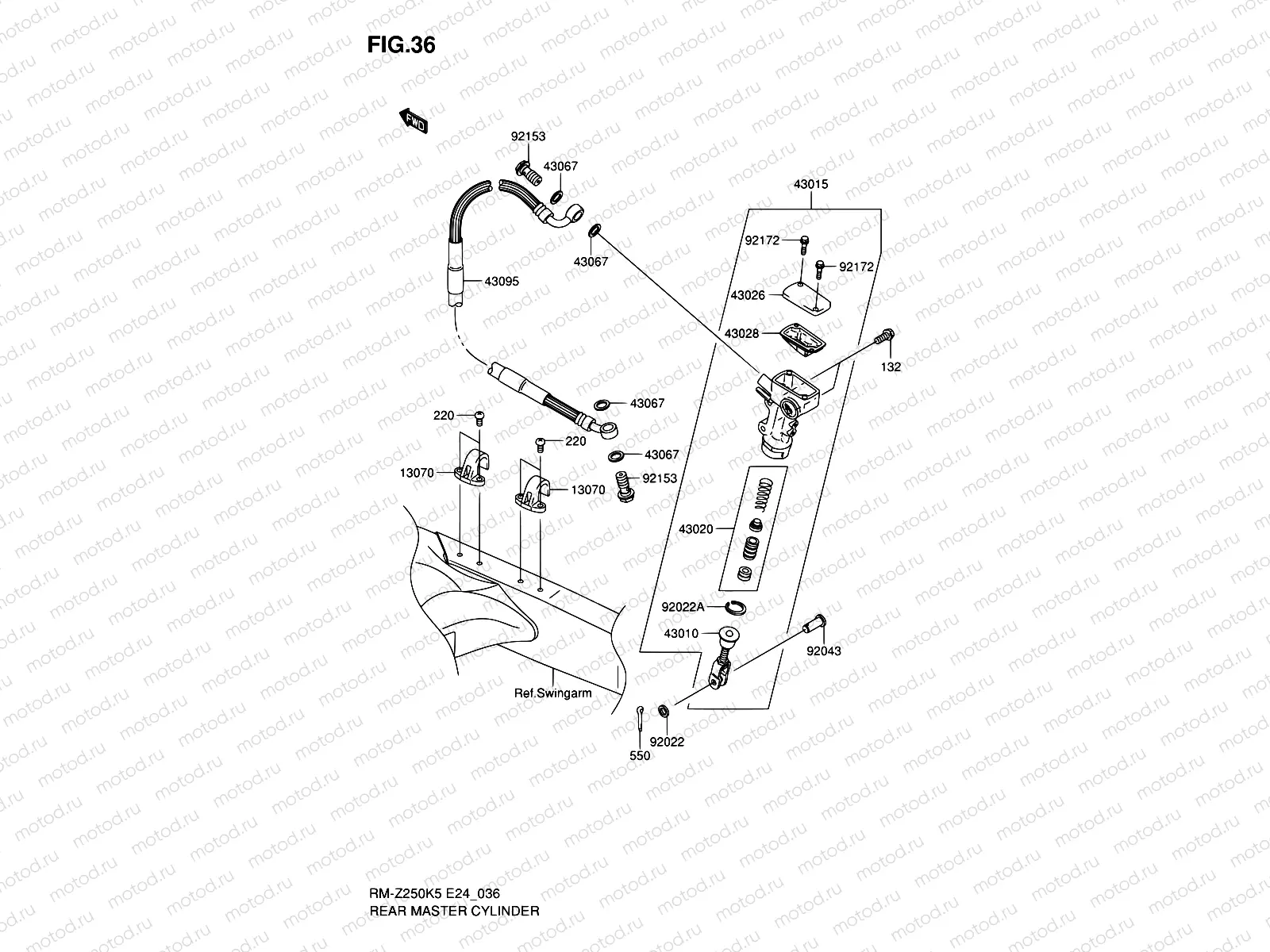 36 - REAR MASTER CYLINDER