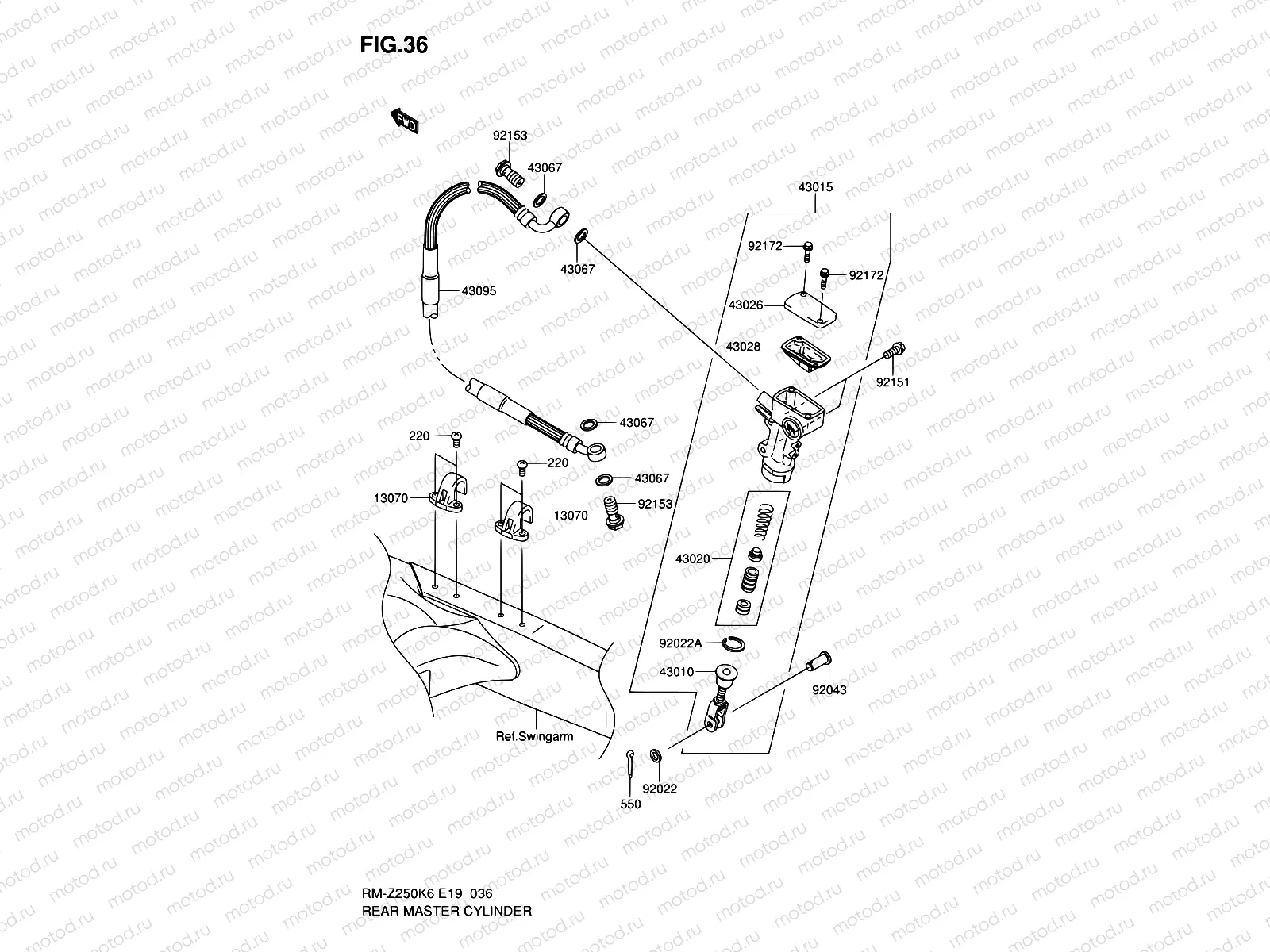 36 - REAR MASTER CYLINDER