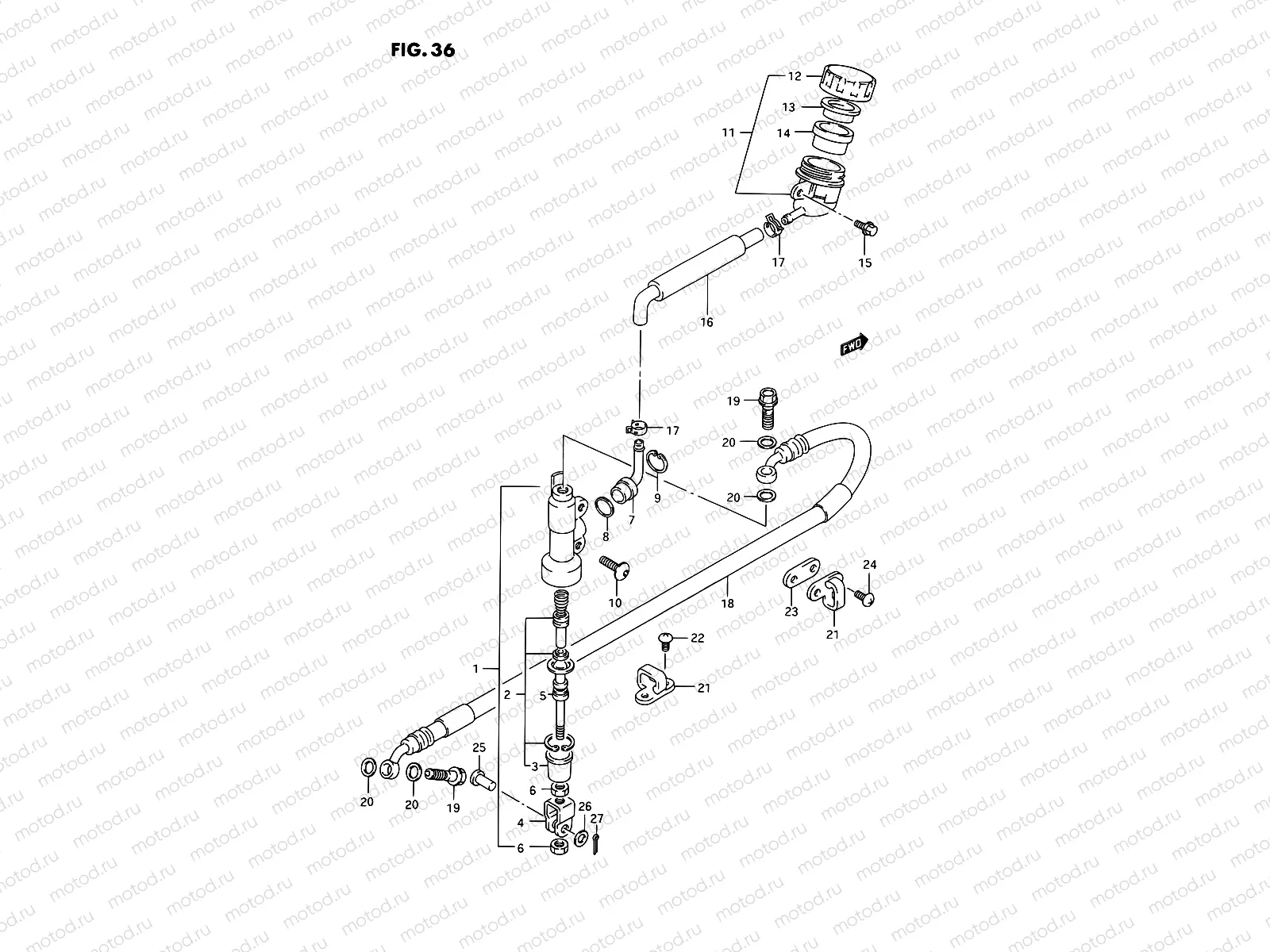36 - REAR MASTER CYLINDER (MODEL N)