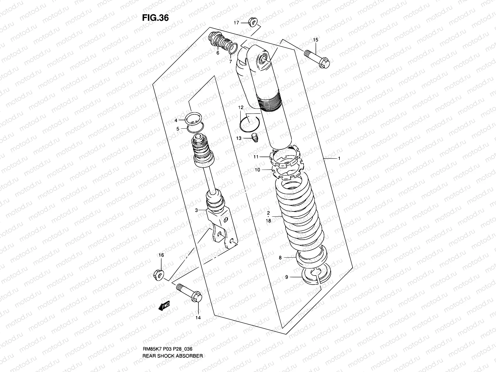 36 - REAR SHOCK ABSORBER