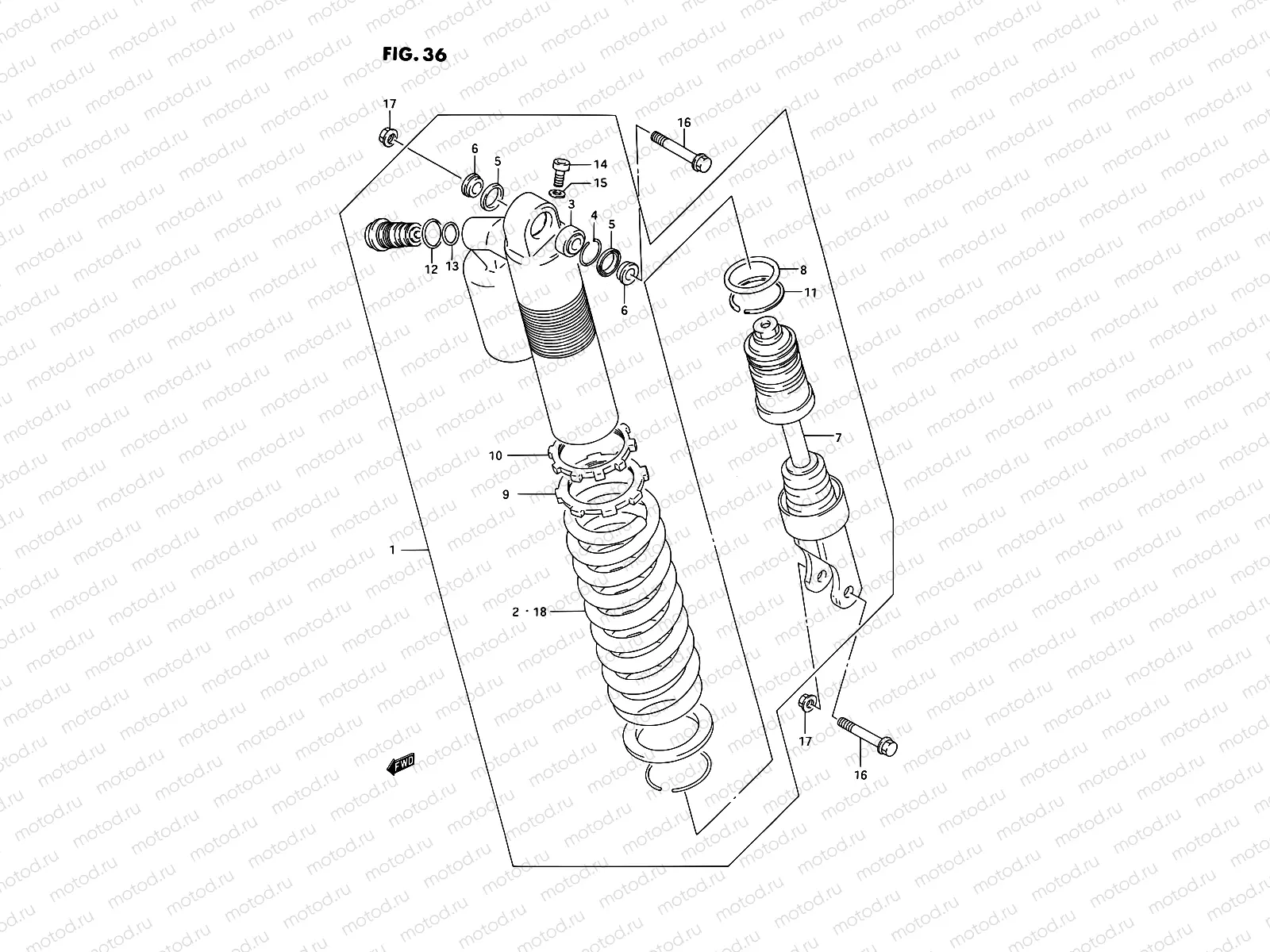 36 - REAR SHOCK ABSORBER