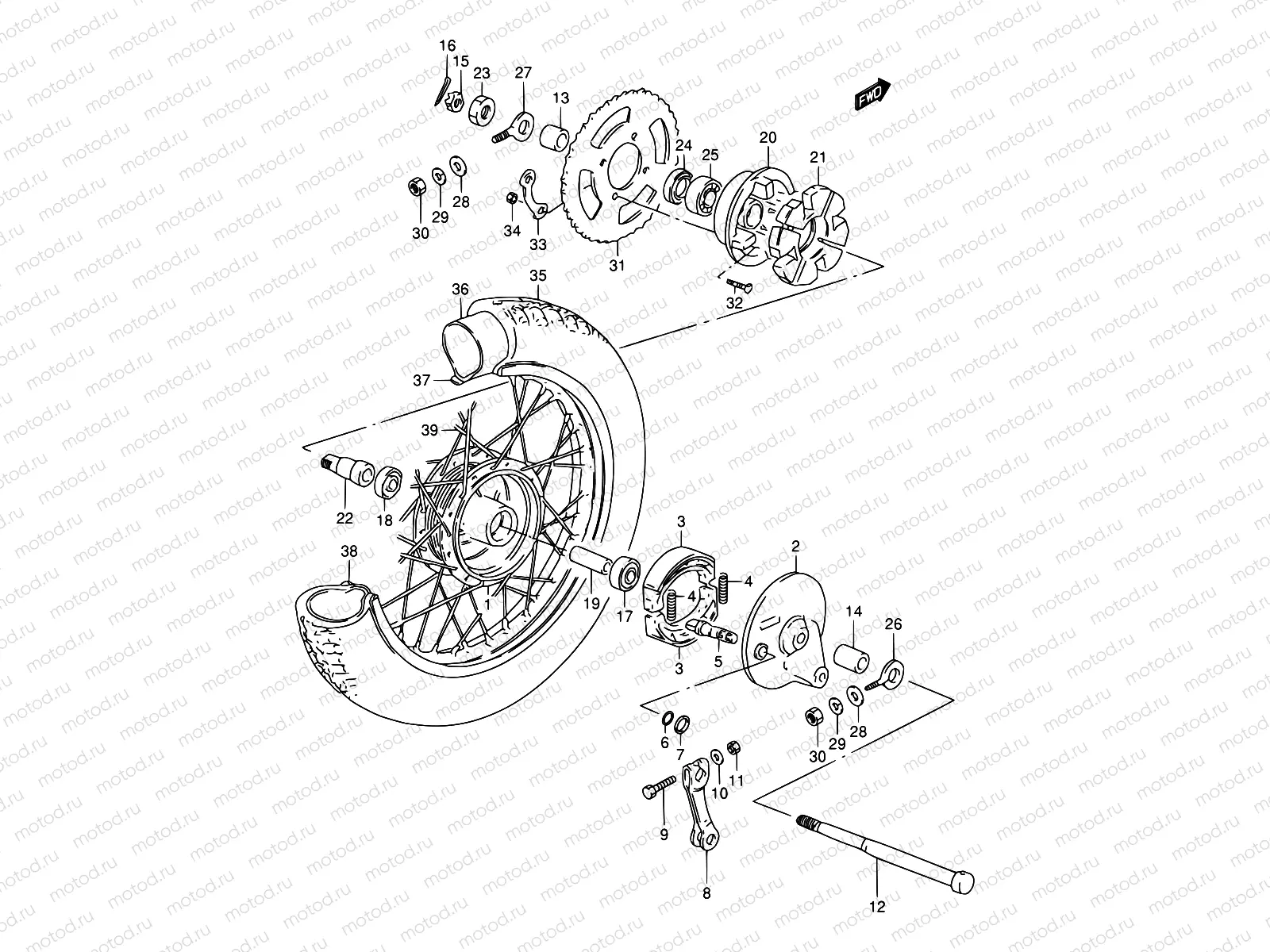 36 - REAR WHEEL