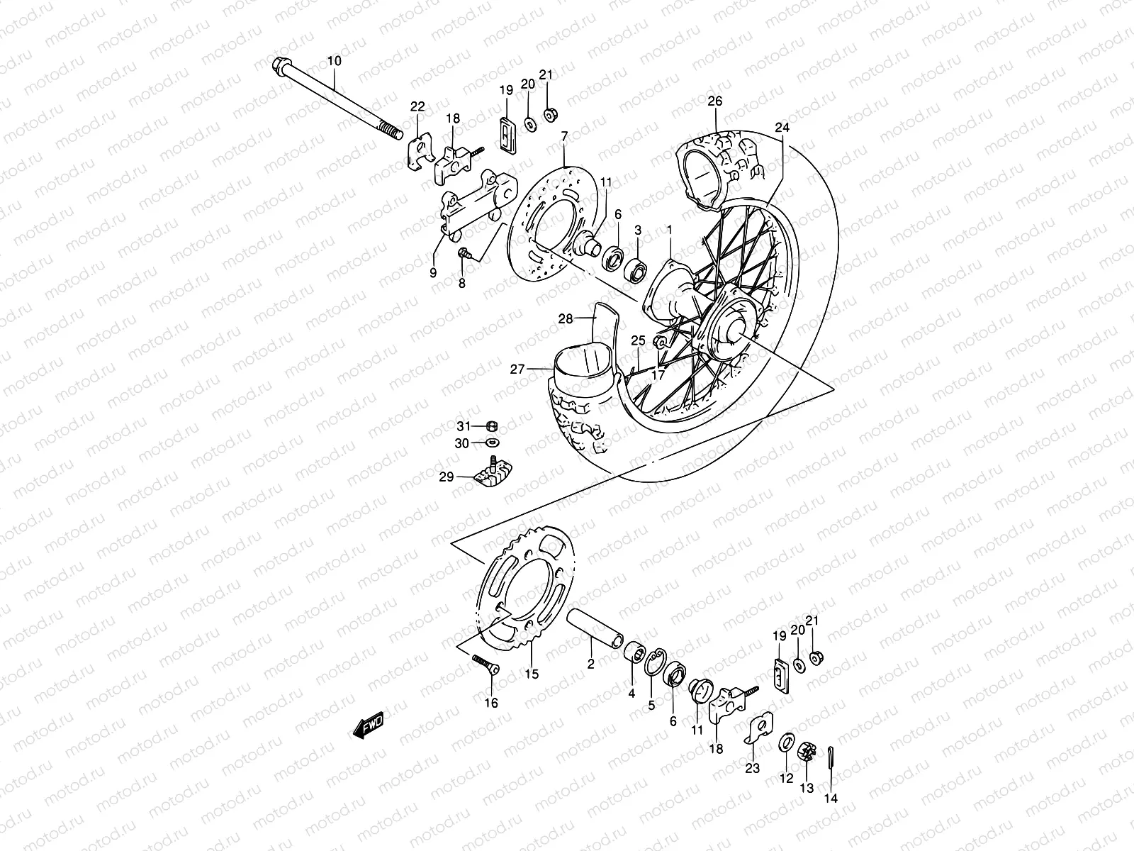 36 - REAR WHEEL