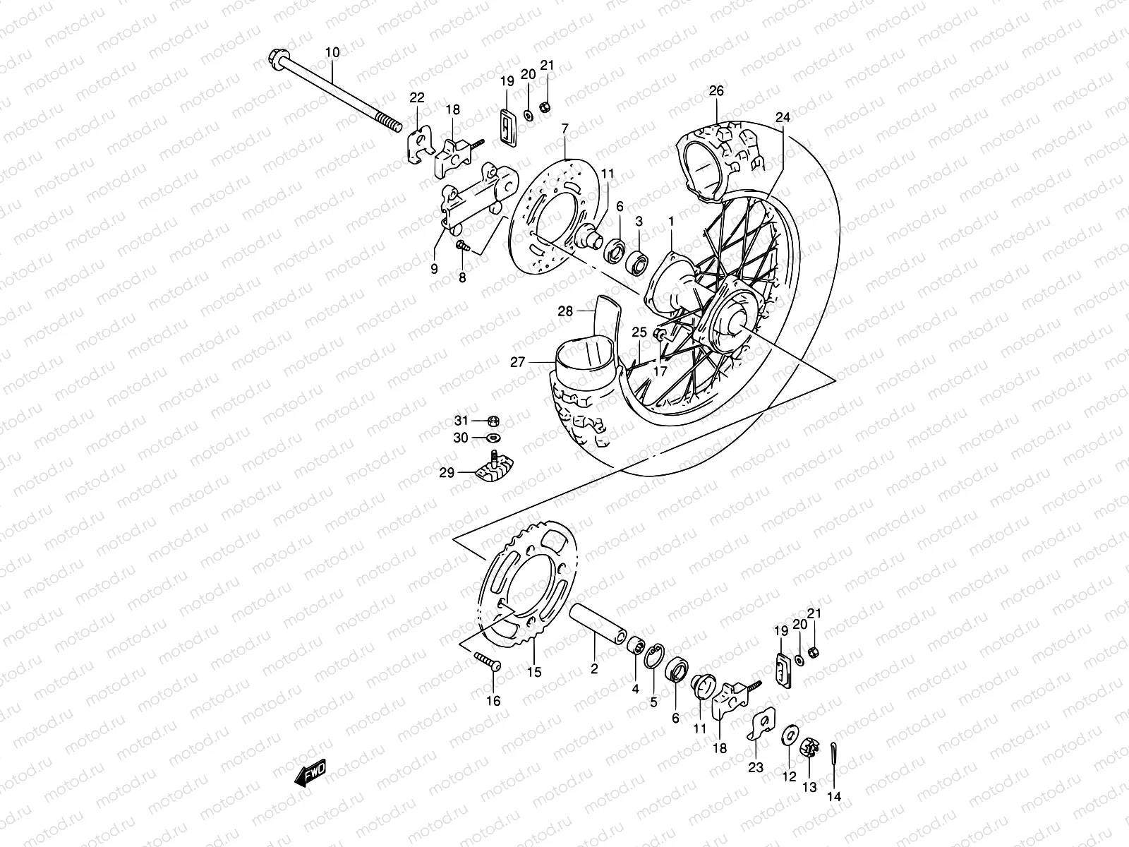 36 - REAR WHEEL