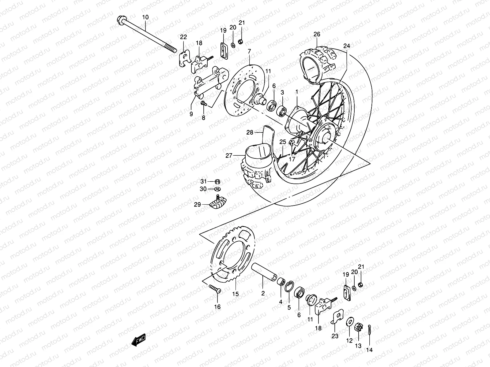 36 - REAR WHEEL