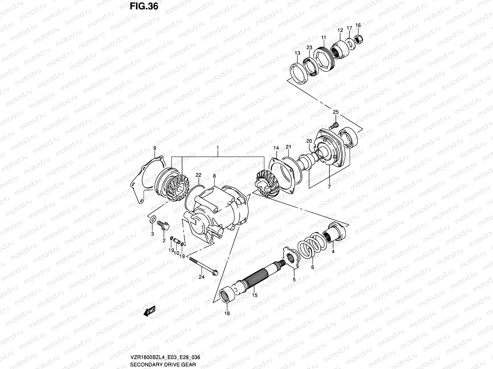 36 - SECONDARY DRIVE GEAR