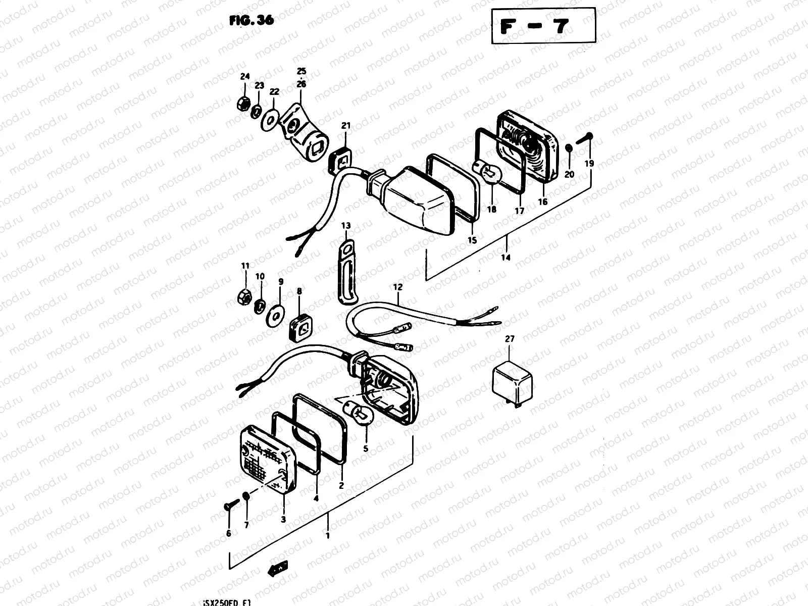 36 - TURN SIGNAL LAMP (E02, E04, E17, E34)