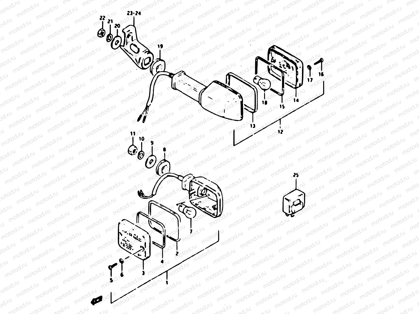 36 - TURN SIGNAL LAMP (E22, E25)