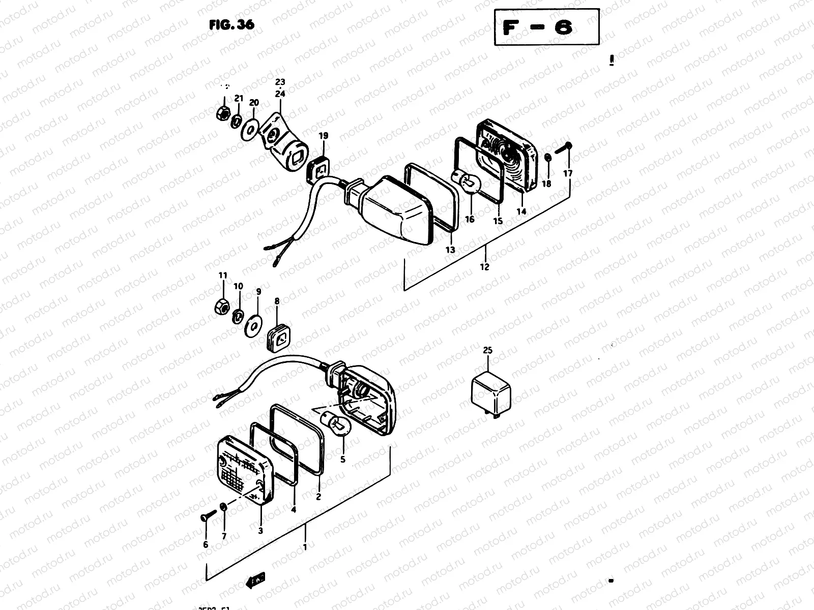 36 - TURN SIGNAL LAMP (E34)