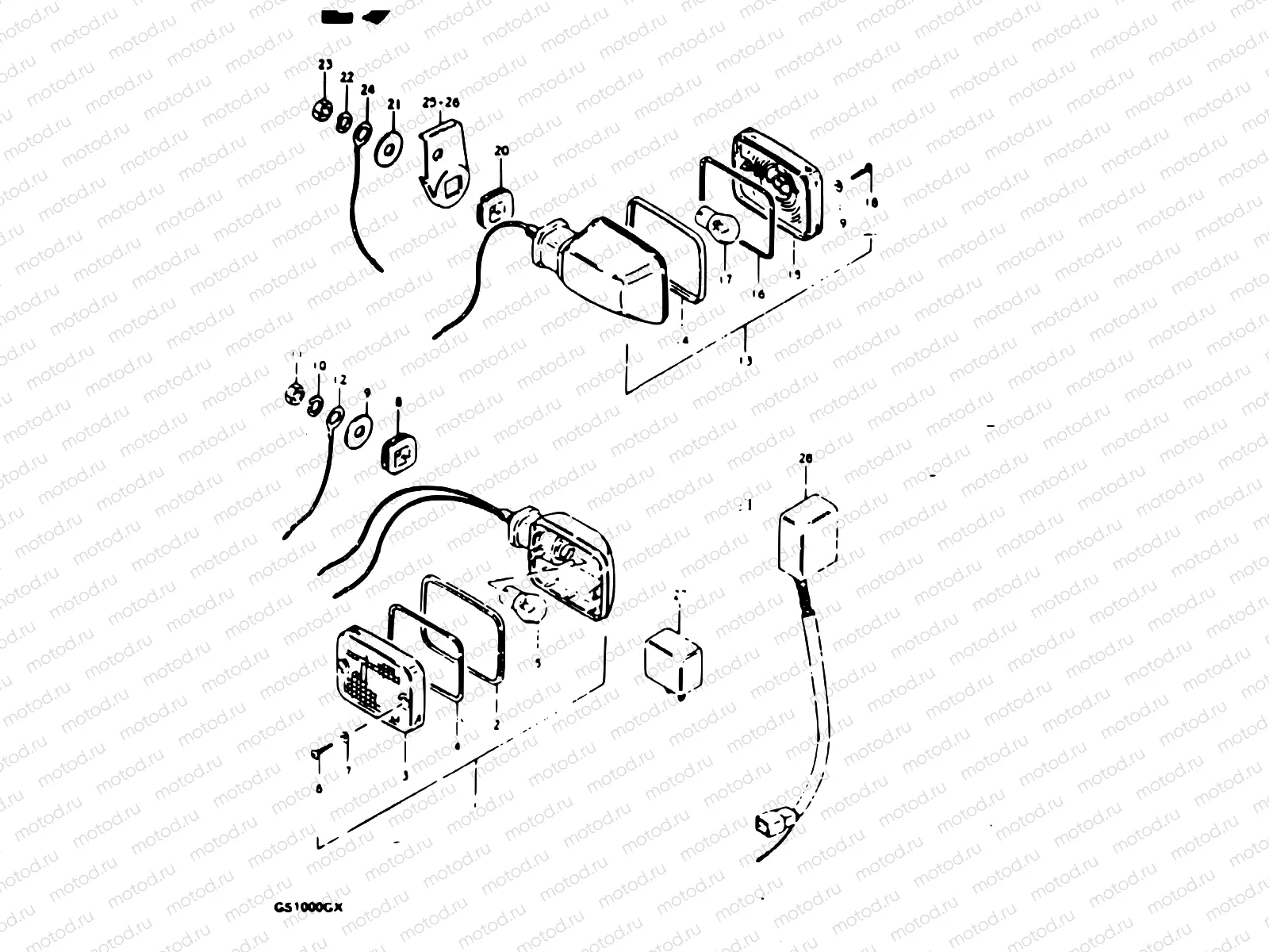 36 - TURN SIGNAL LAMP (MODEL X : E04, E17, E34)