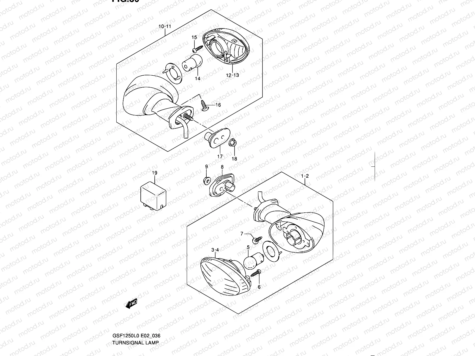 36 - TURNSIGNAL LAMP (E24)